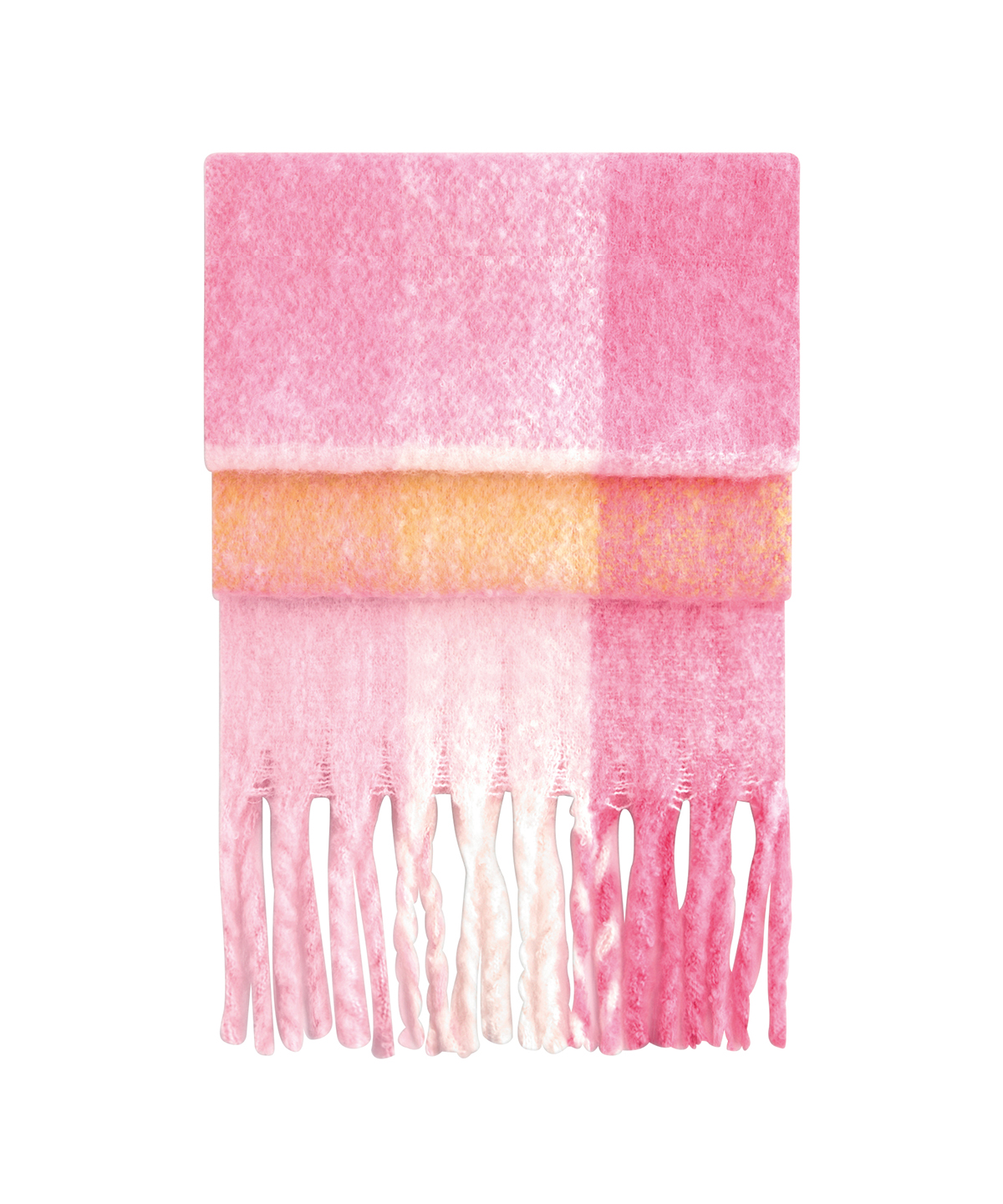Fluffy check scarf image 5