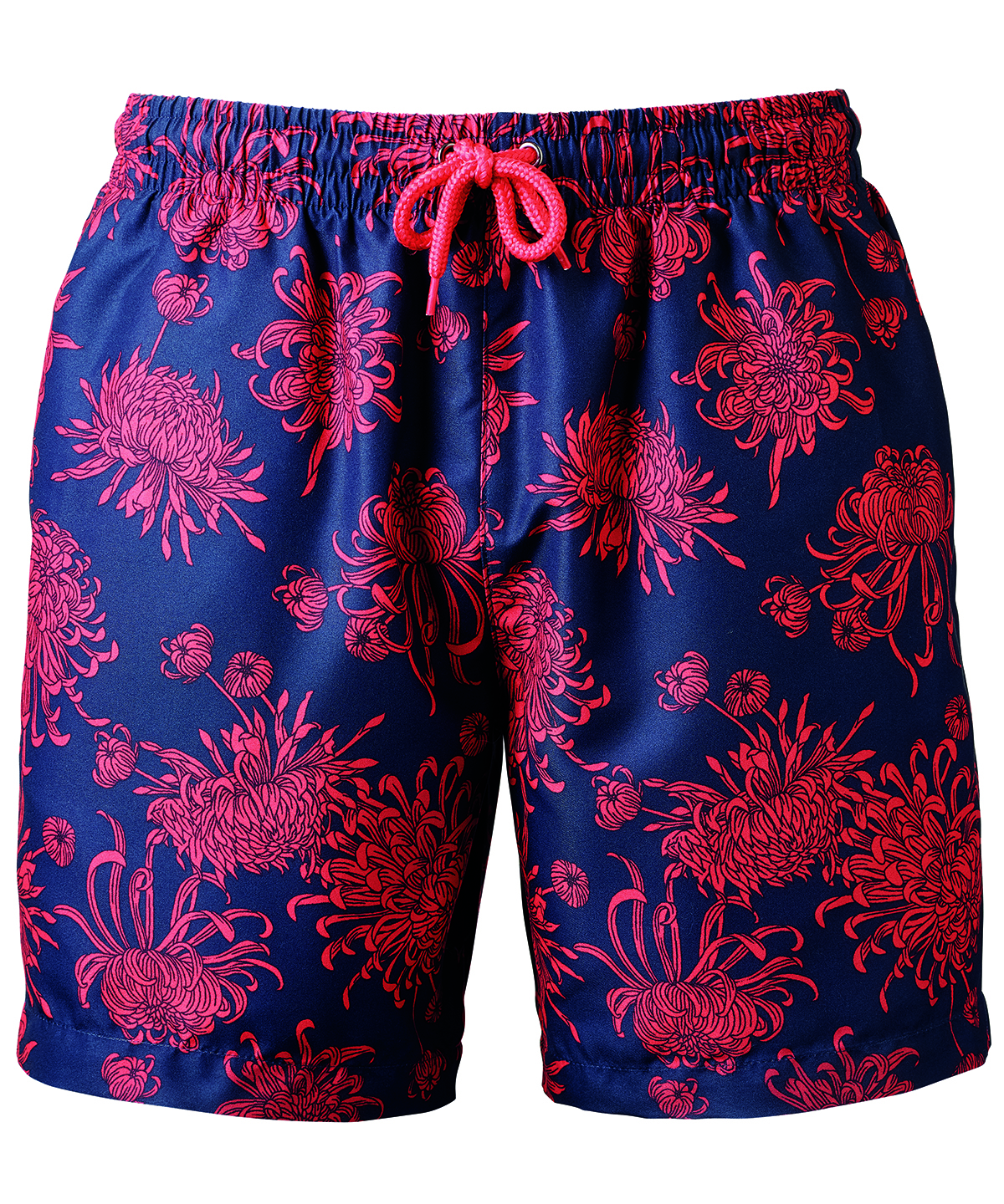 Navy/Coral Print