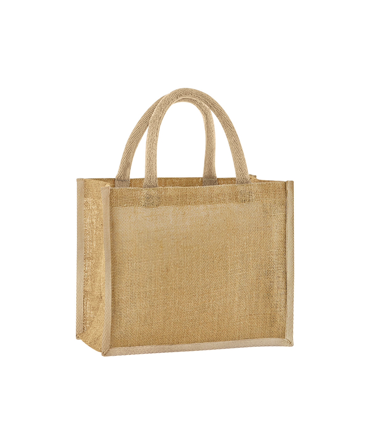 Natural starched jute midi tote image 4