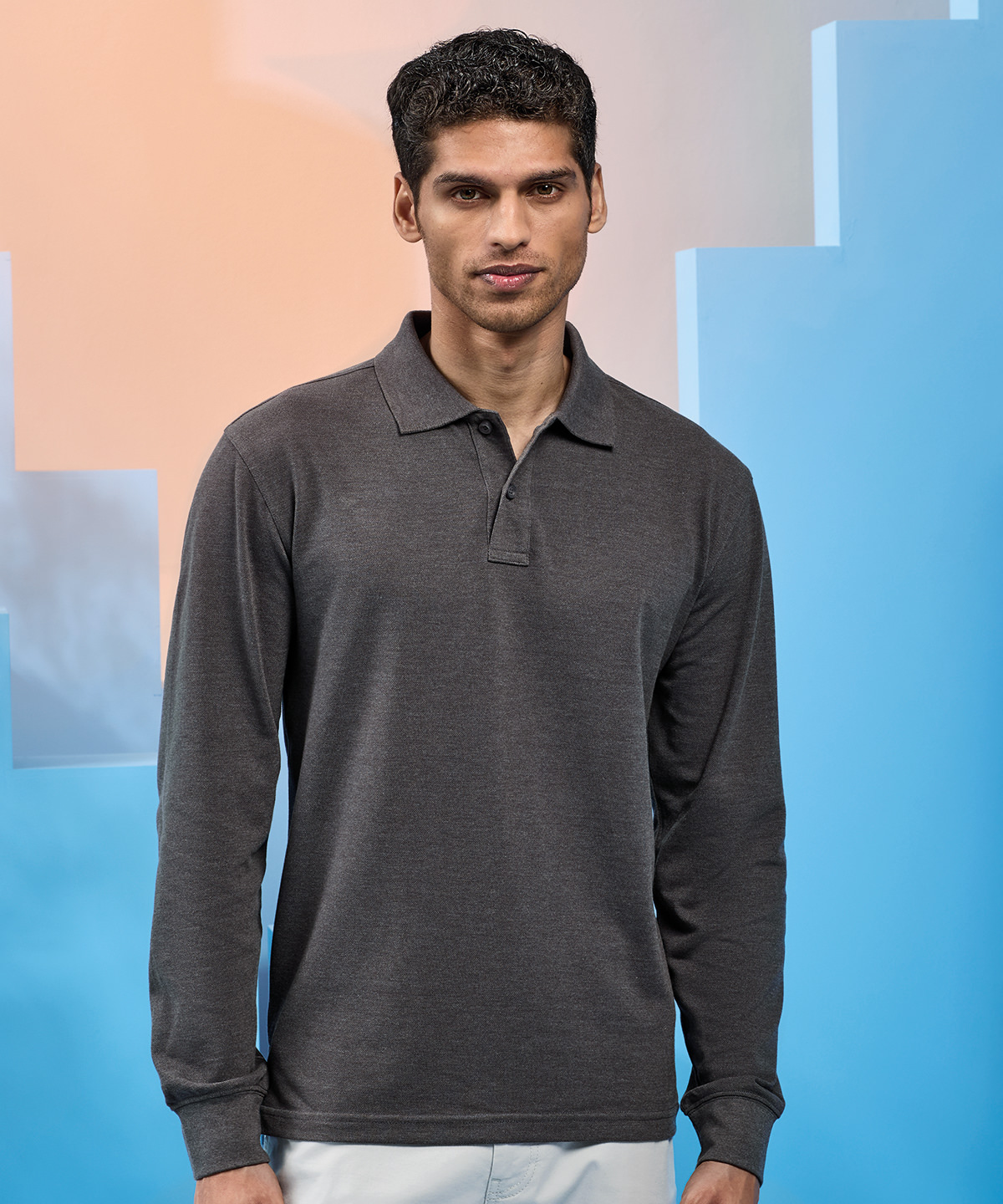 Men’s classic fit long sleeved polo Men’s classic fit long sleeved polo