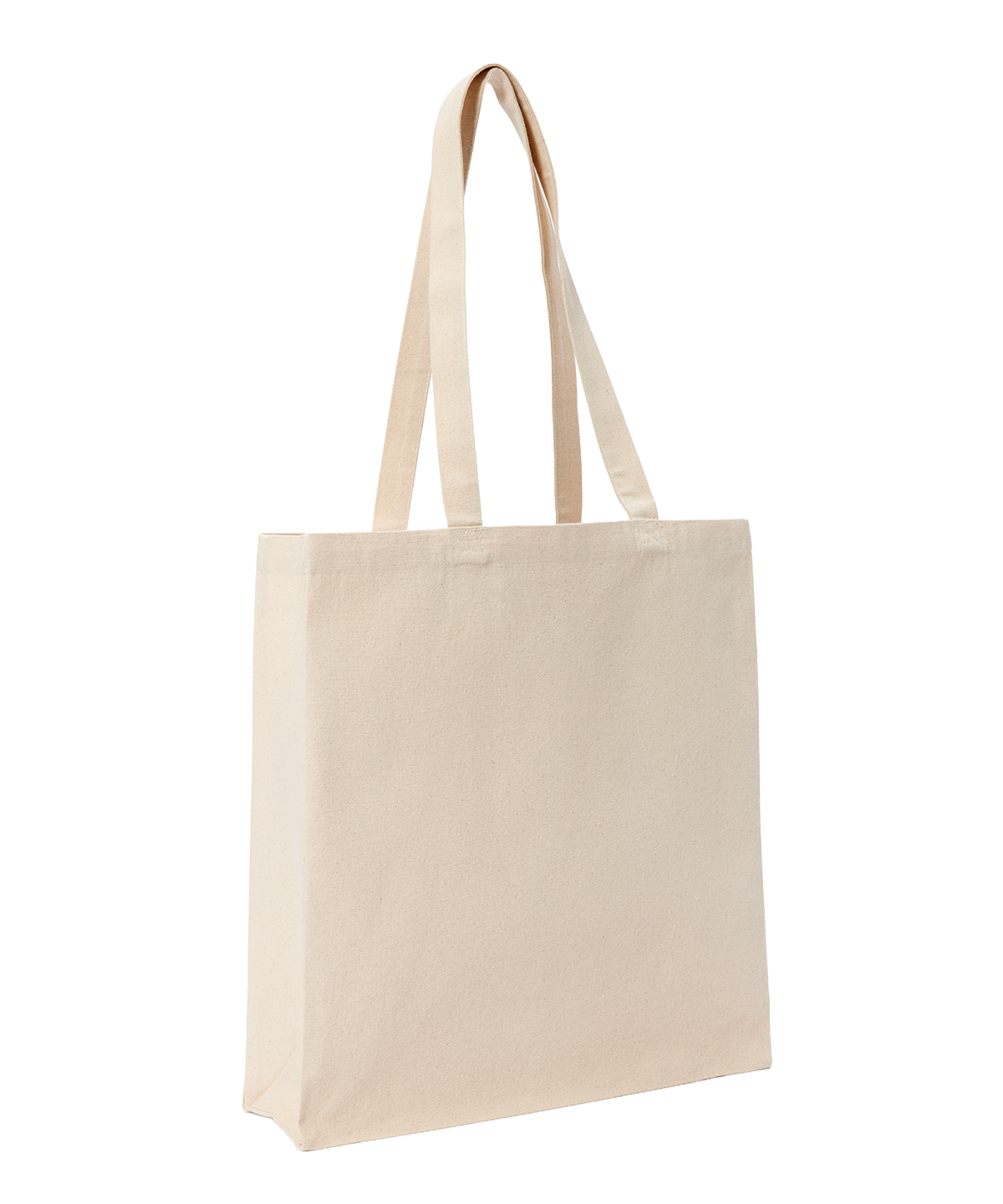 Recycled premium canvas spacious shopper, front