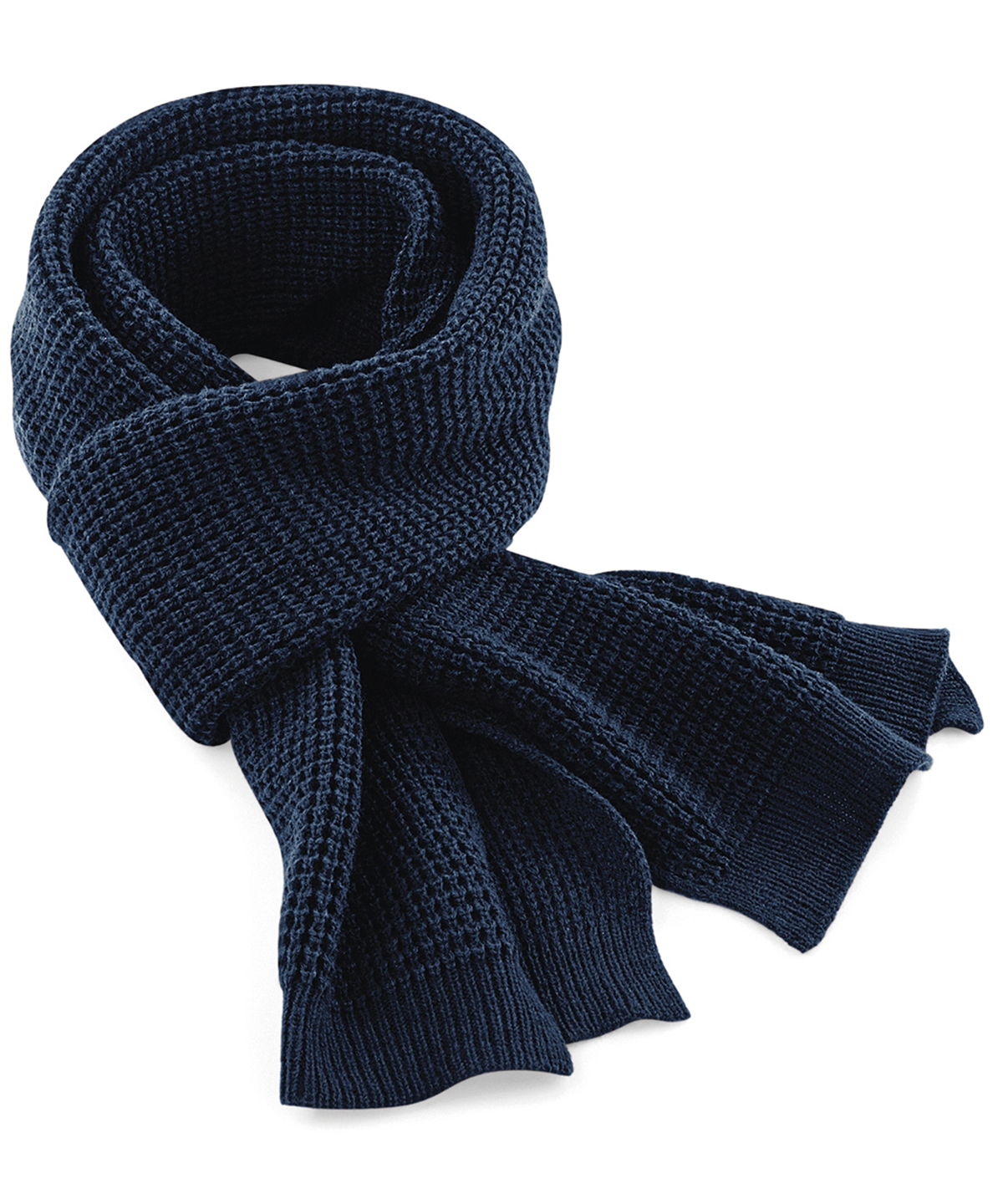 Classic Waffle Knit Scarf French Navy Size One Size