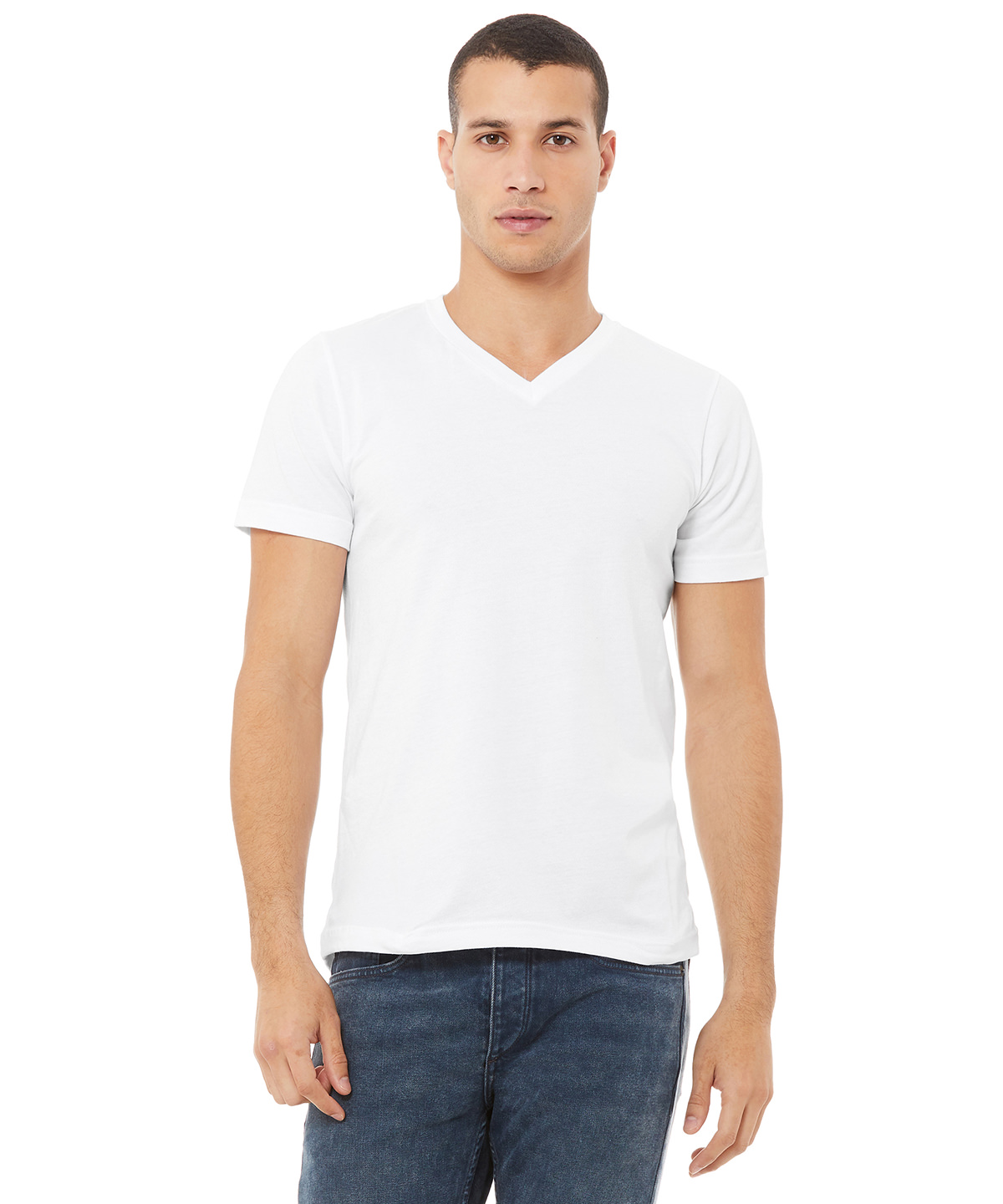 Picture of Unisex Jersey v-neck t-shirt