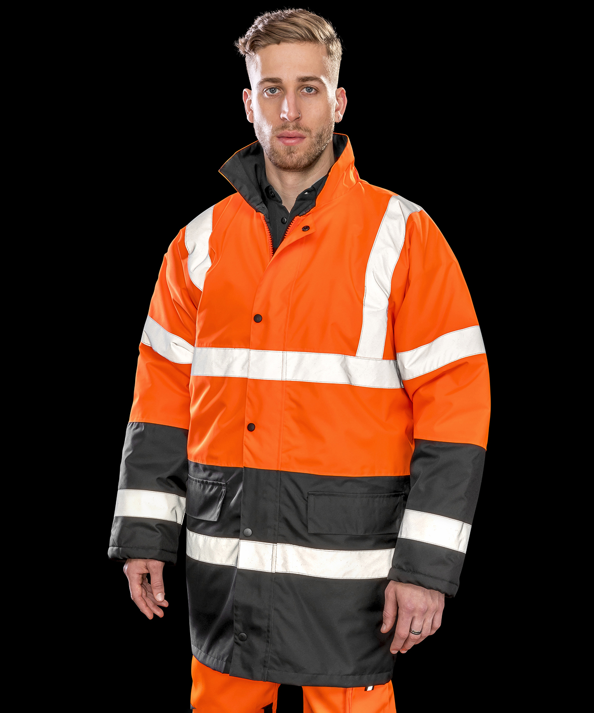 Motorway two-tone safety coat