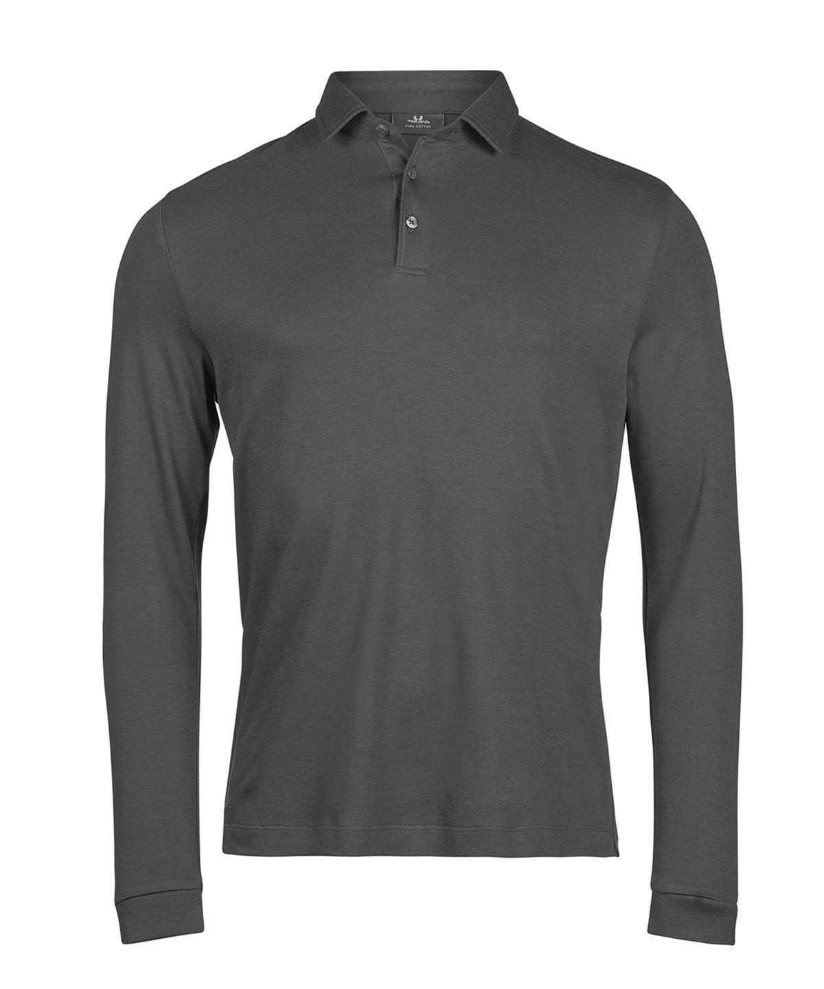 Pima cotton long-sleeve polo (1442) image 2