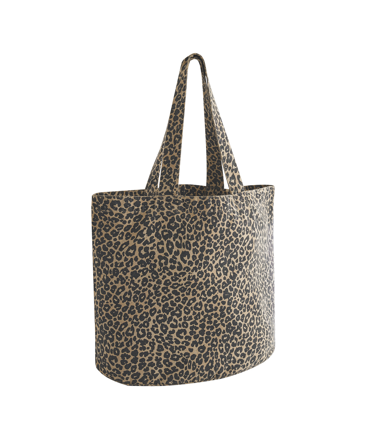 Leopard print canvas shopper image 2