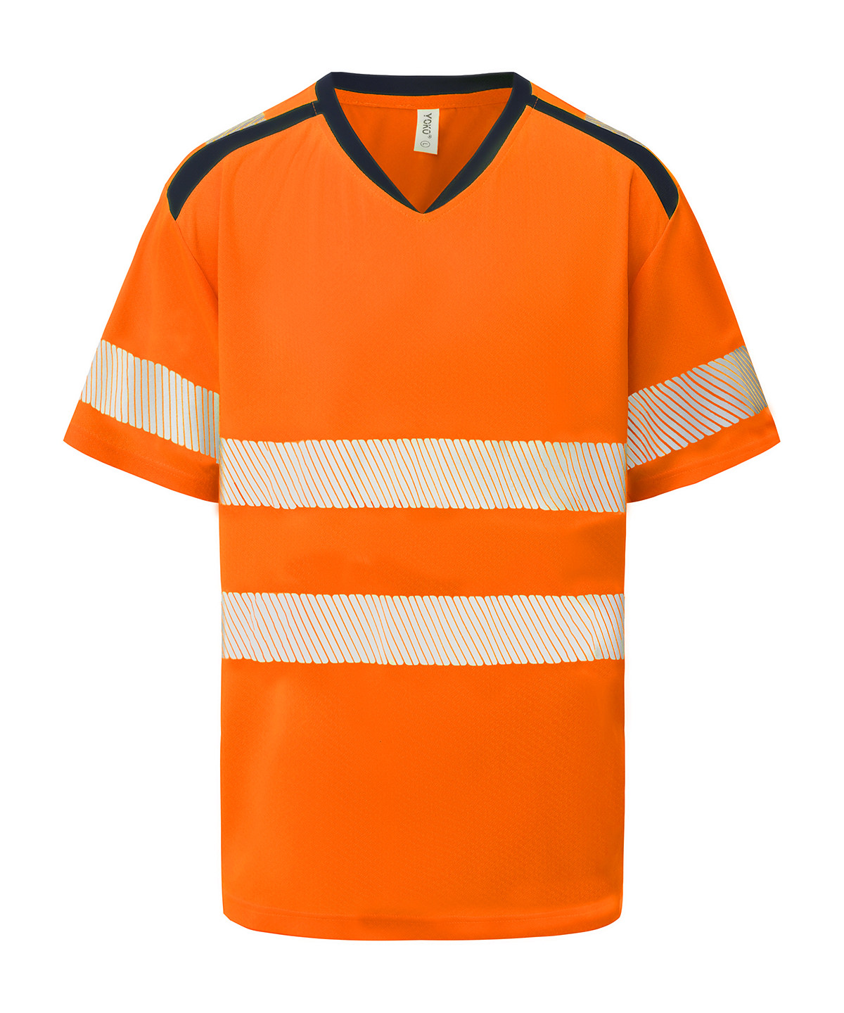 Hi-Vis Mandarin Collar Comfort Trim T-Shirt