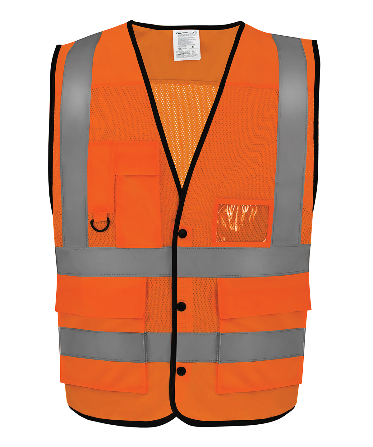 Yoko Hi-vis superior open mesh button waistcoat (HVW860) HVOR M