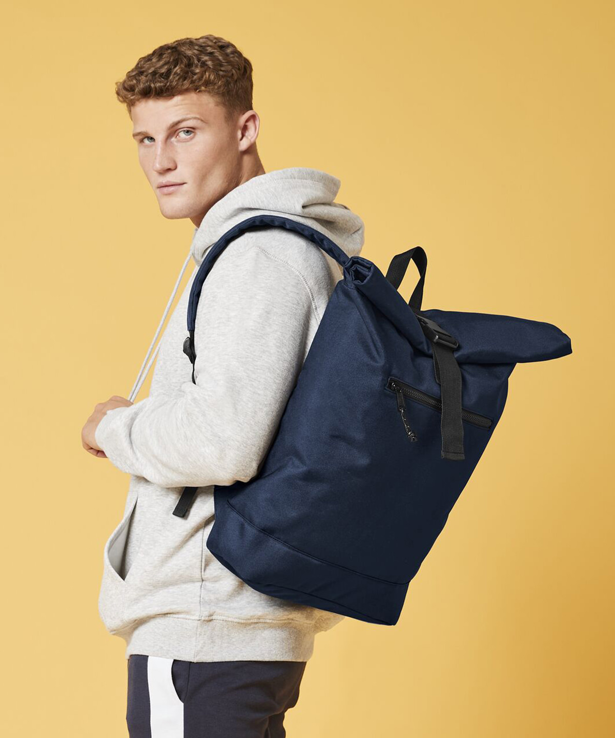 Recycled rolled-top backpack Recycled rolled-top backpack