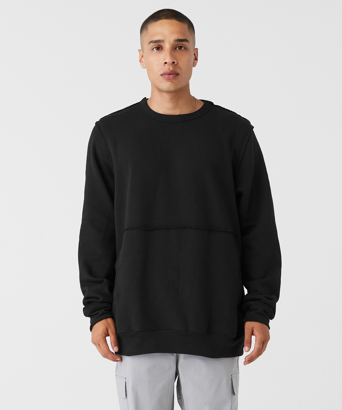 Picture of Unisex raw-seam crew pullover