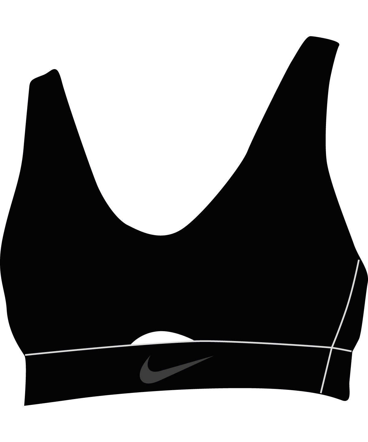 Womens Nike Dri-Fit Indy Plunge Cutout Bra Black/Dark Smoke Grey Size XSmall