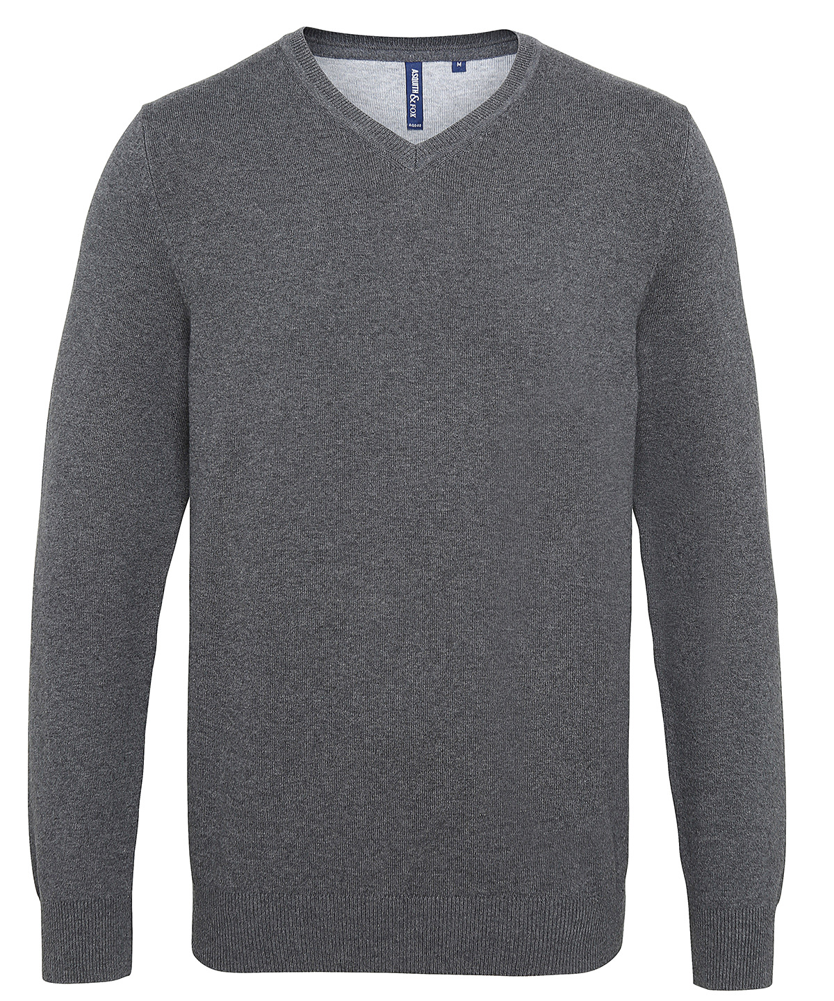 Mens Cotton Blend V-Neck Sweater Charcoal Size 3XLarge