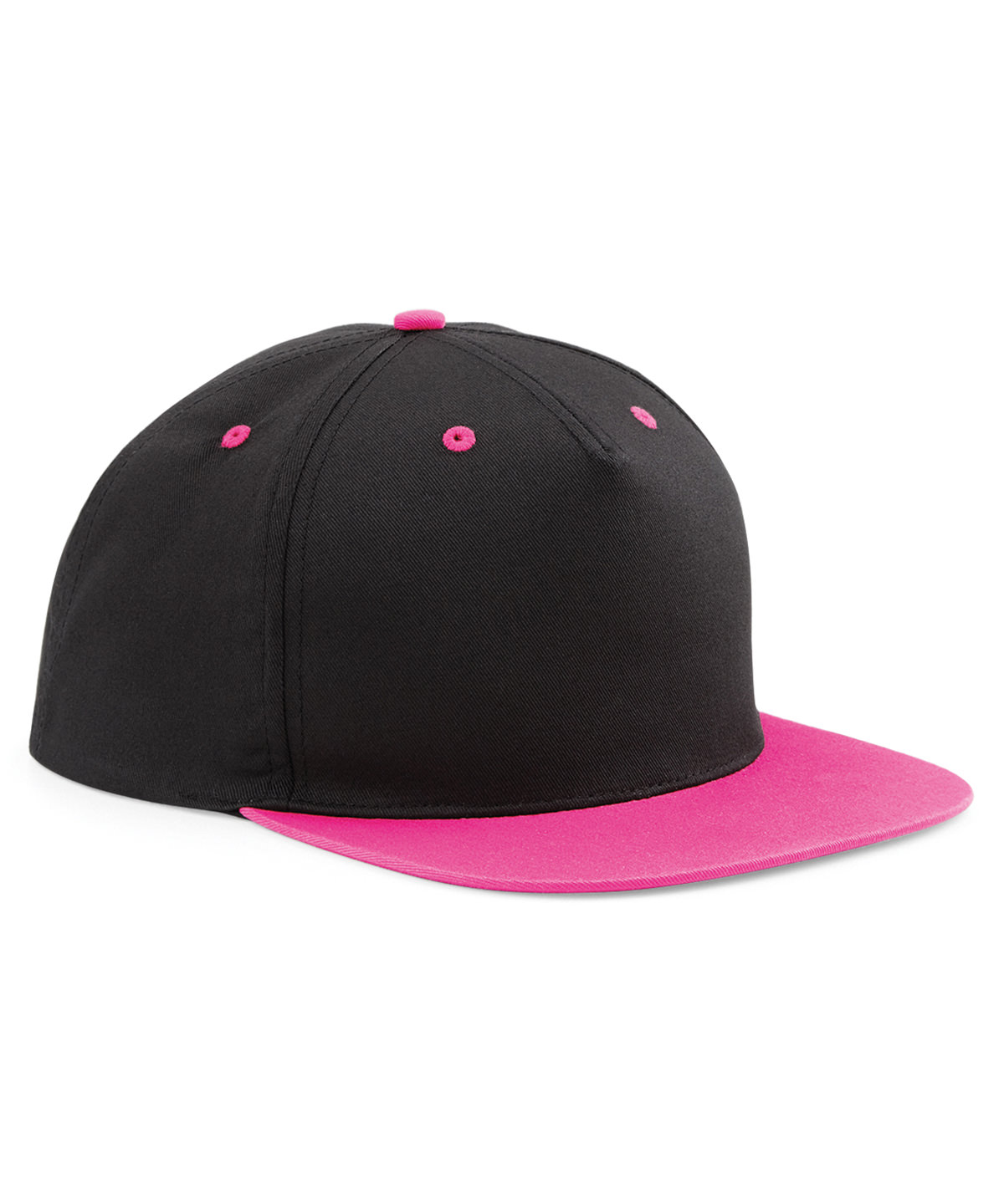 5-Panel Contrast Snapback Black/Fuchsia Size One Size