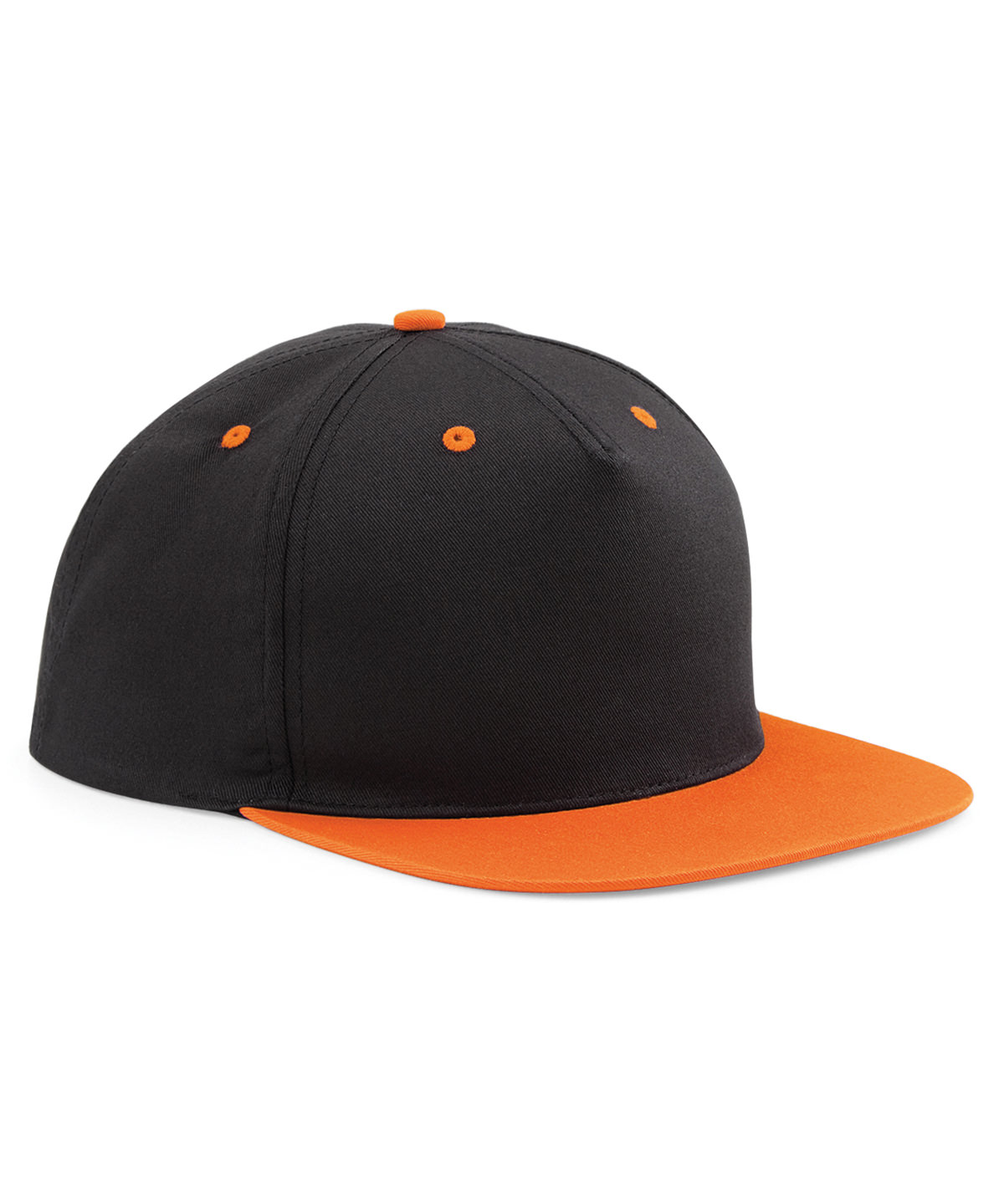 5-Panel Contrast Snapback Black/Orange Size One Size