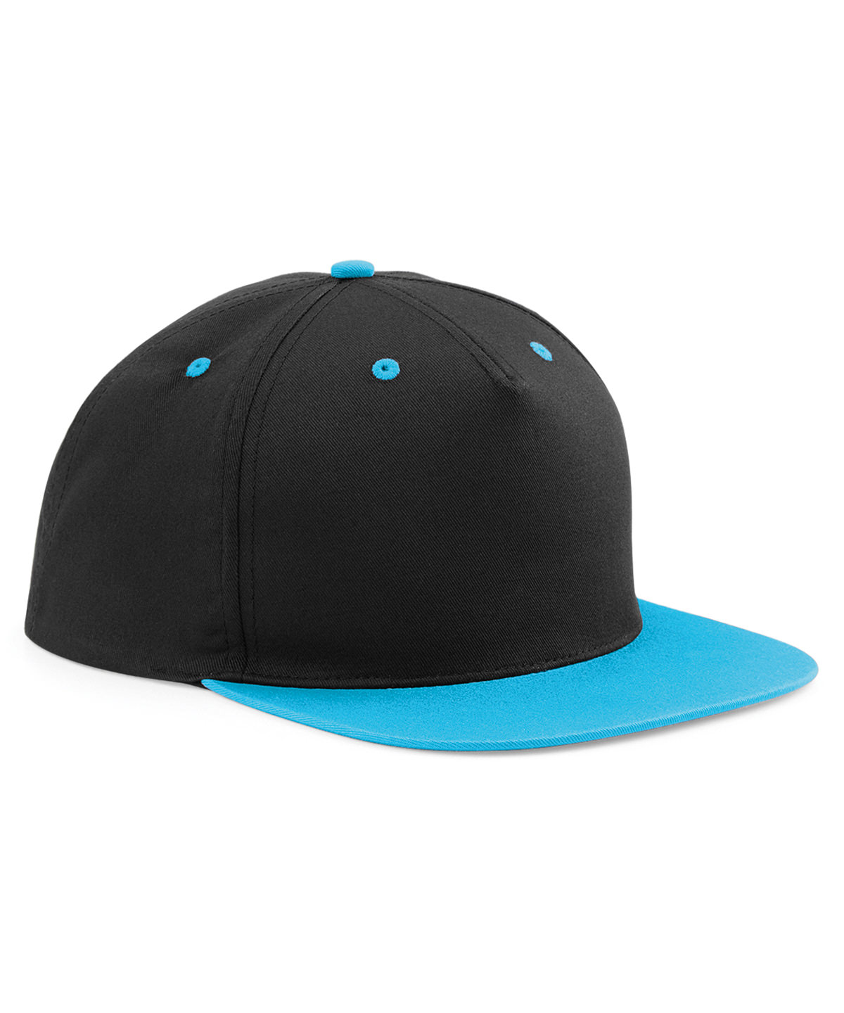 5-Panel Contrast Snapback Black/Surf Blue Size One Size