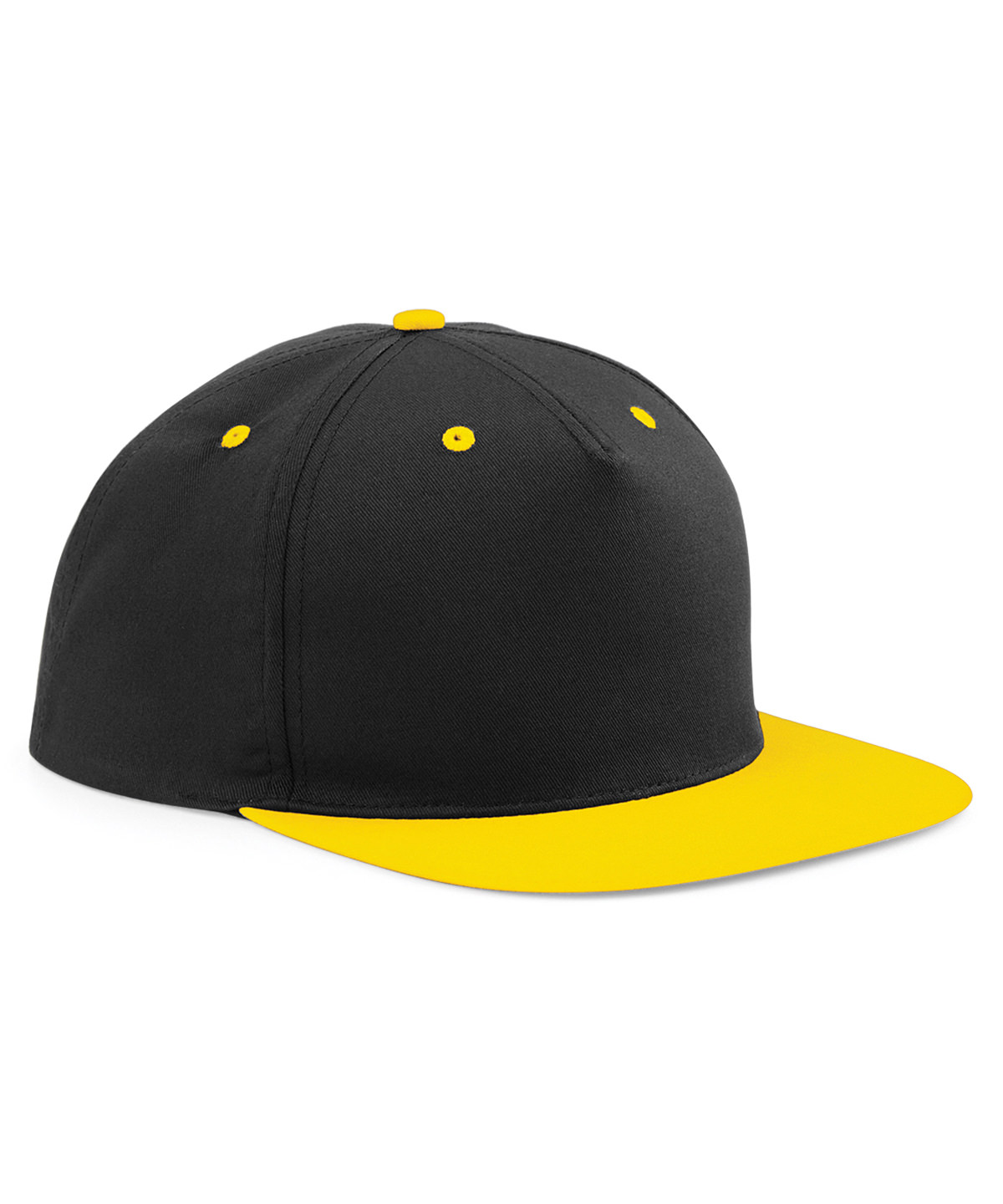 5-Panel Contrast Snapback Black/Yellow Size One Size