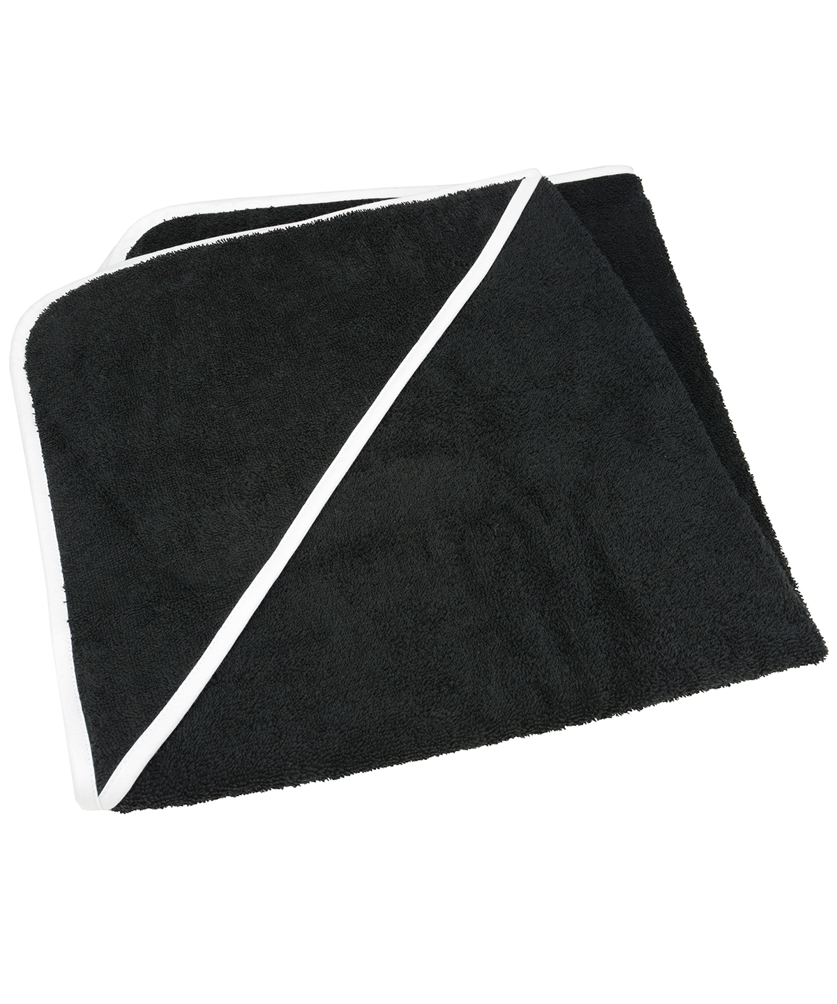 Babiezz® Medium Baby Hooded Towel Black/Black/White Size One Size