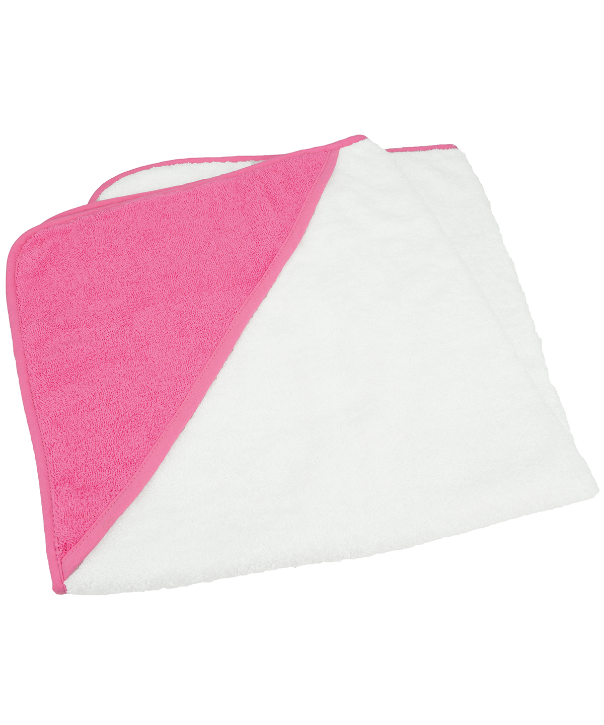 Babiezz® Medium Baby Hooded Towel White/Pink/Pink Size One Size
