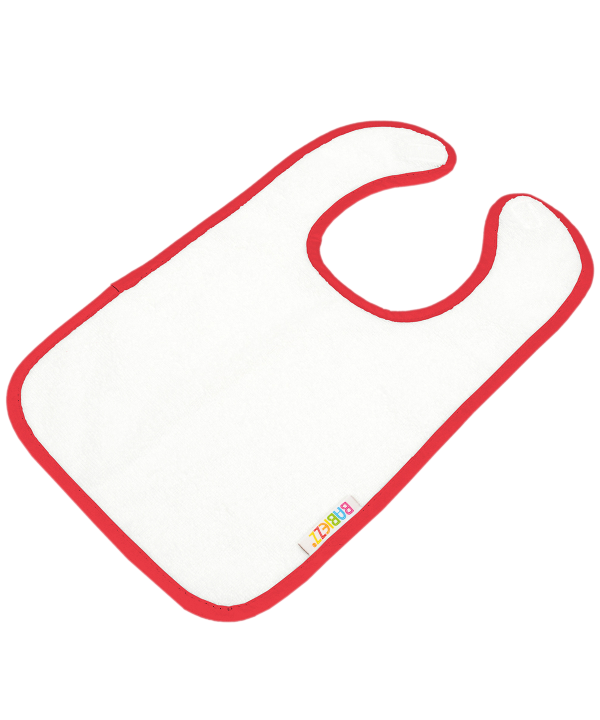 Babiezz® All-Over Sublimation Baby Bib White/Fire Red Size One Size