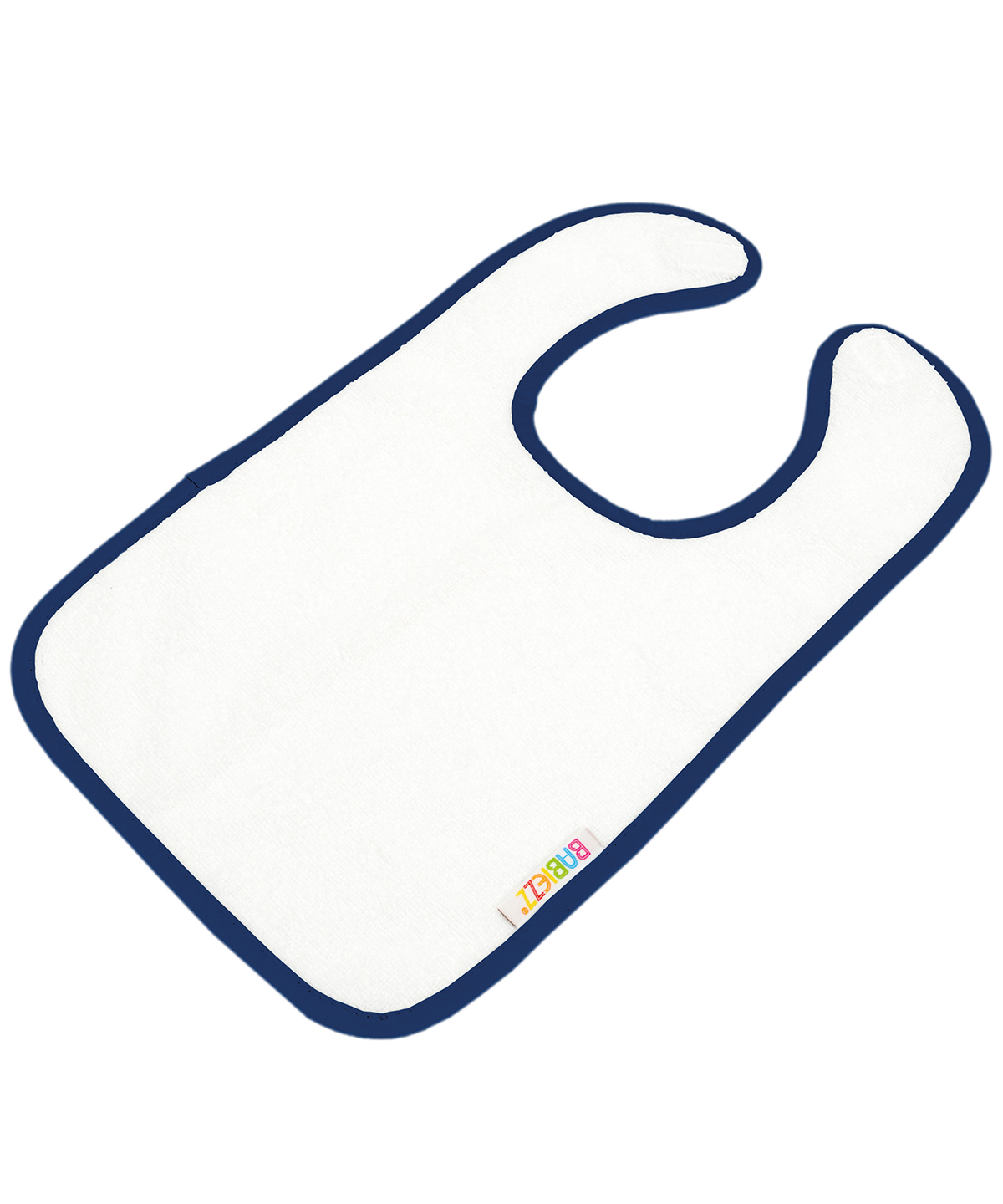 Babiezz® All-Over Sublimation Baby Bib White/French Navy Size One Size