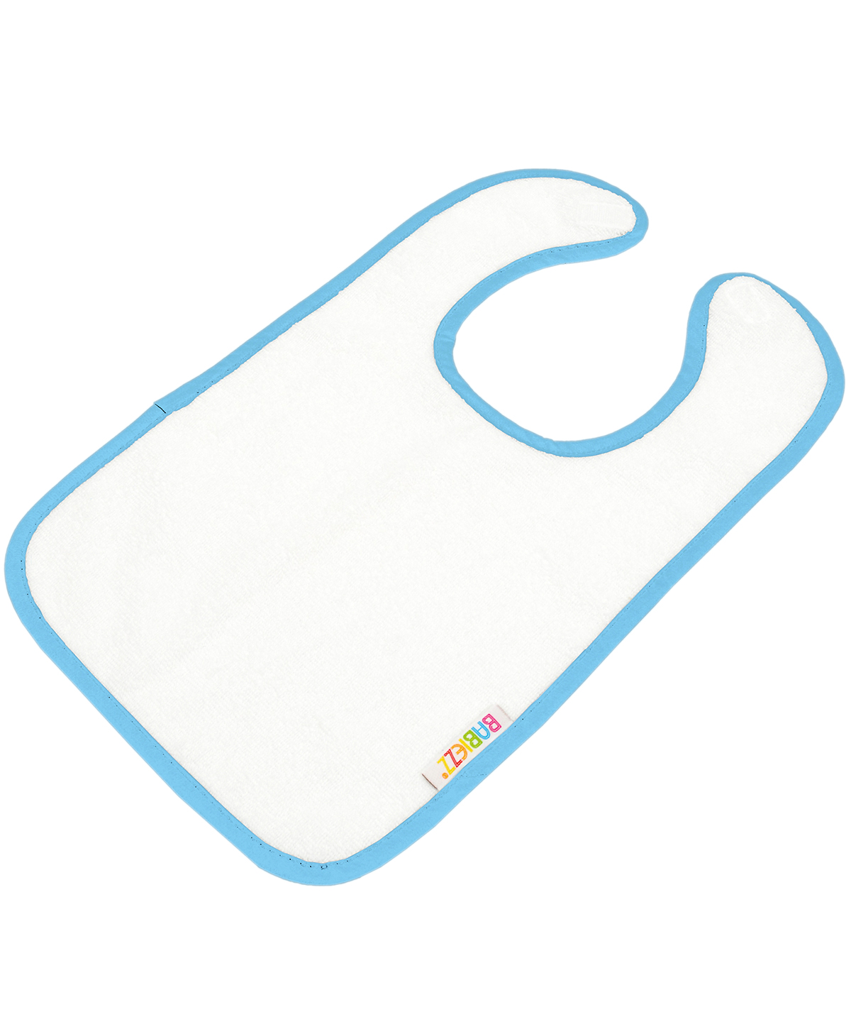 Babiezz® All-Over Sublimation Baby Bib White/Light Blue Size One Size