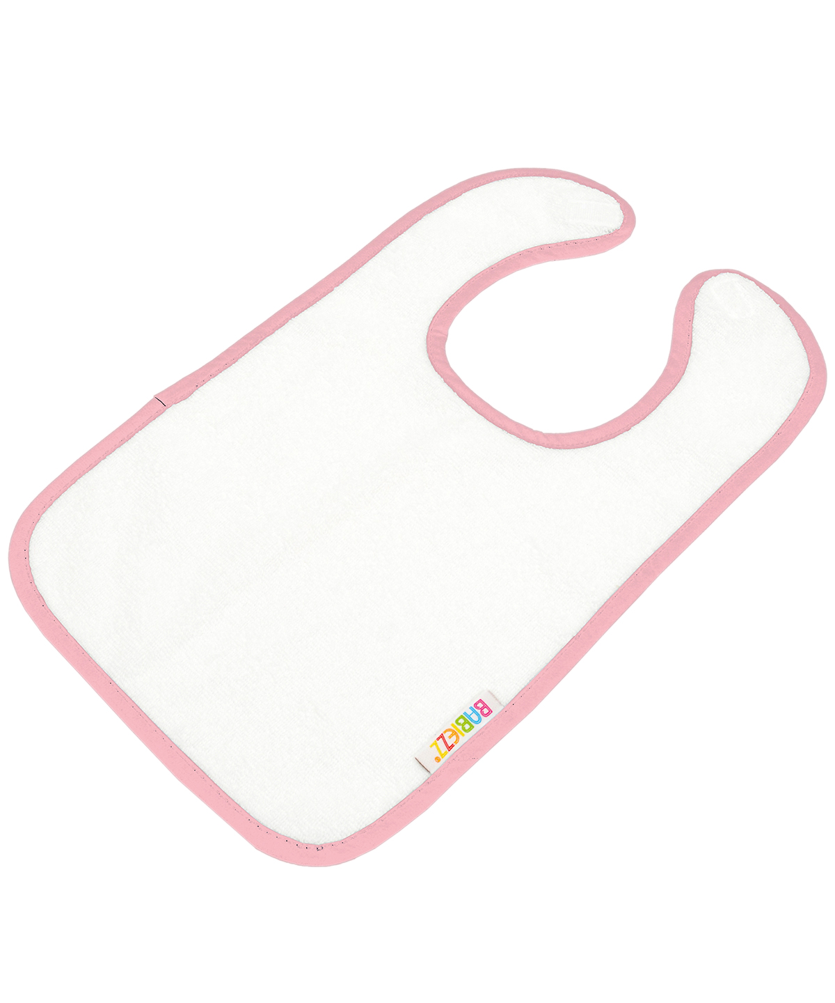 Babiezz® All-Over Sublimation Baby Bib White/Light Pink Size One Size