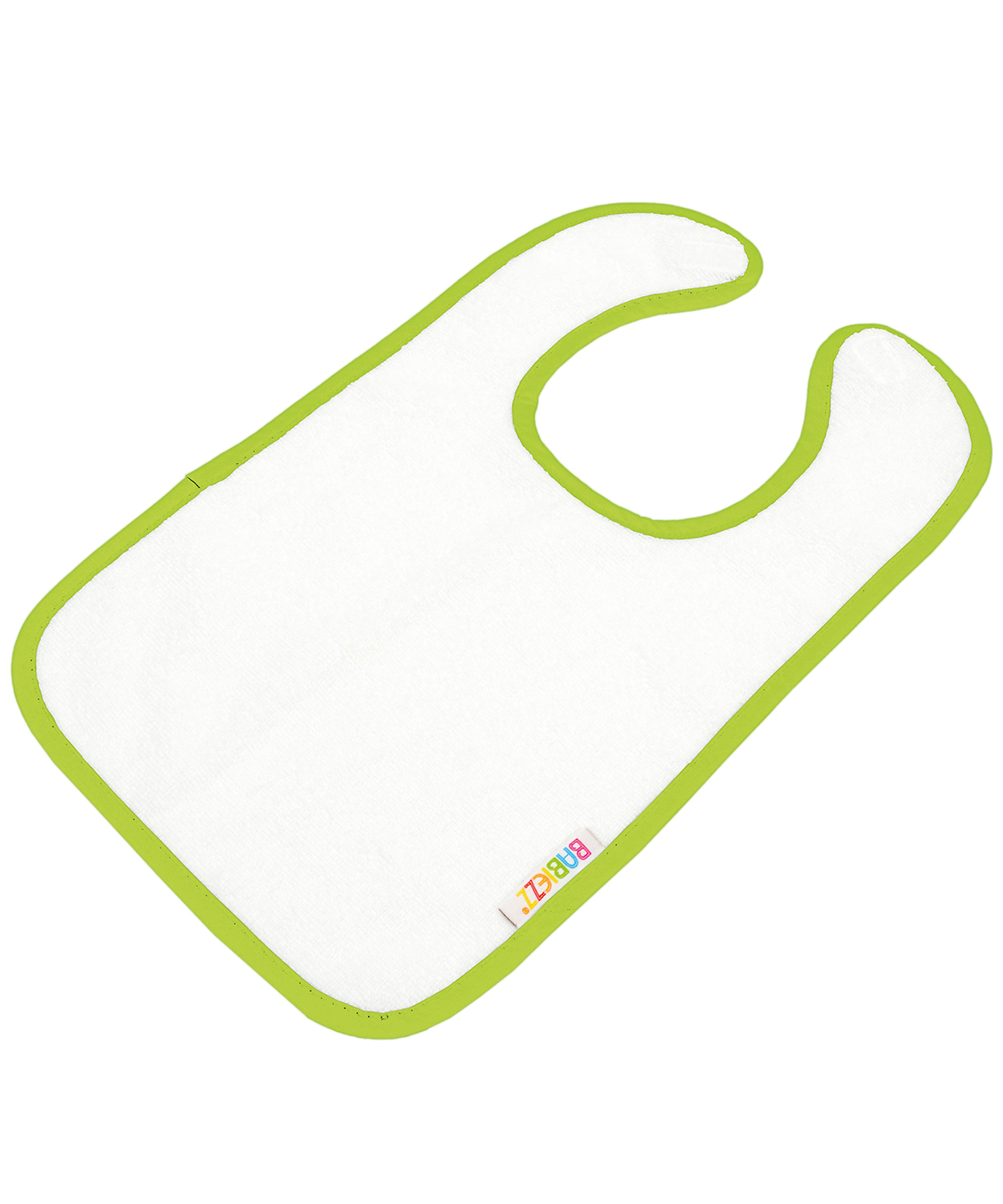 Babiezz® All-Over Sublimation Baby Bib White/Lime Green Size One Size