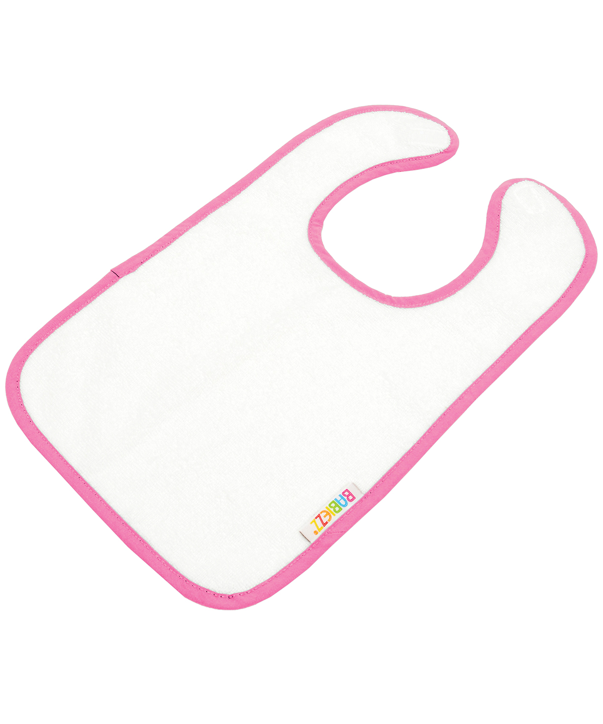 Babiezz® All-Over Sublimation Baby Bib White/Pink Size One Size