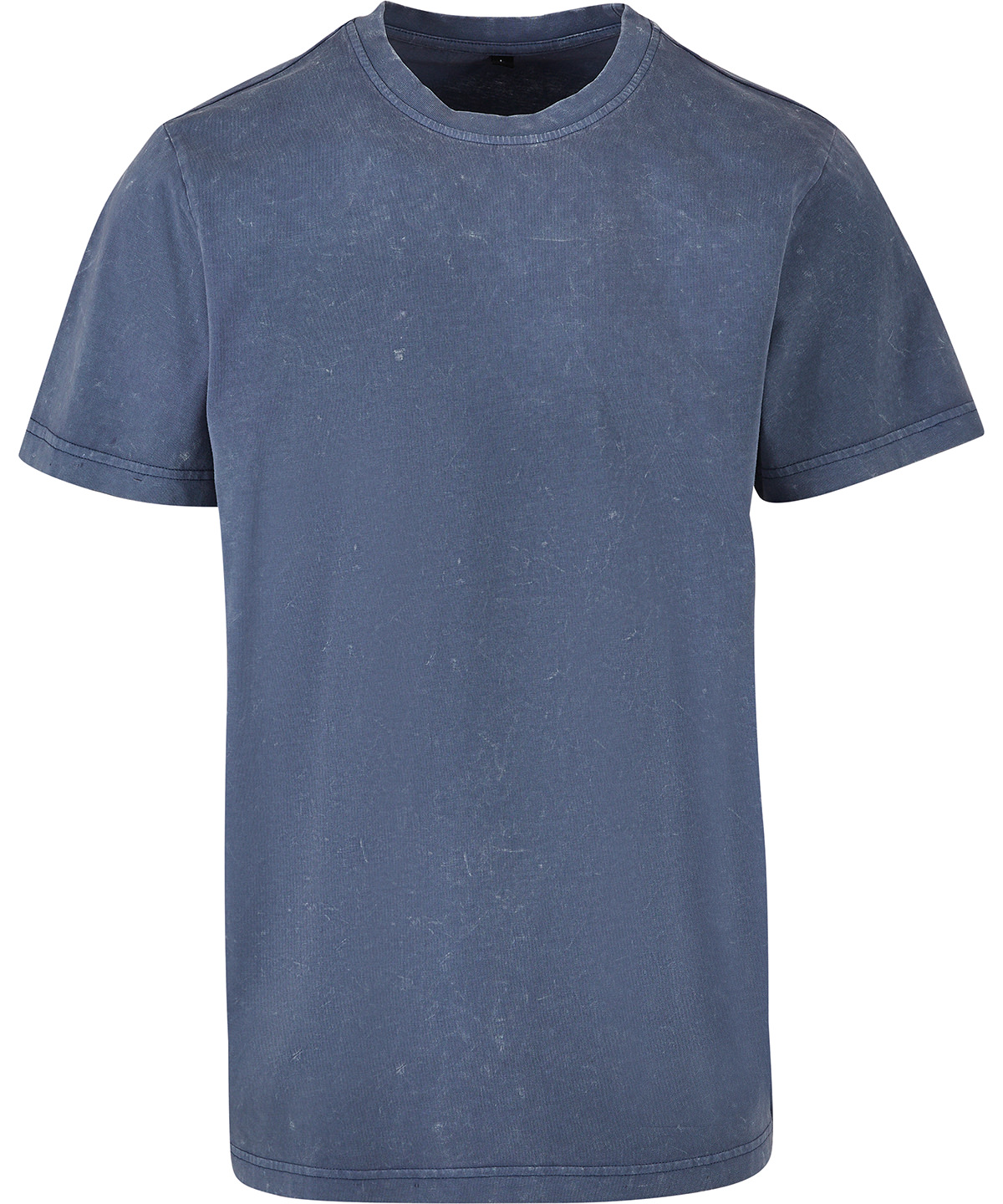 Build Your Brand Acid washed round neck tee VBLU 4XL