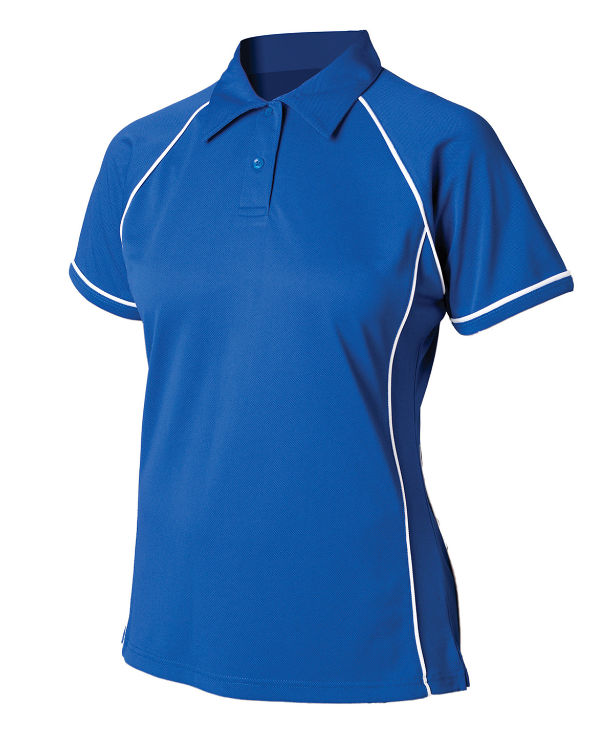 Women's piped performance polo image 7