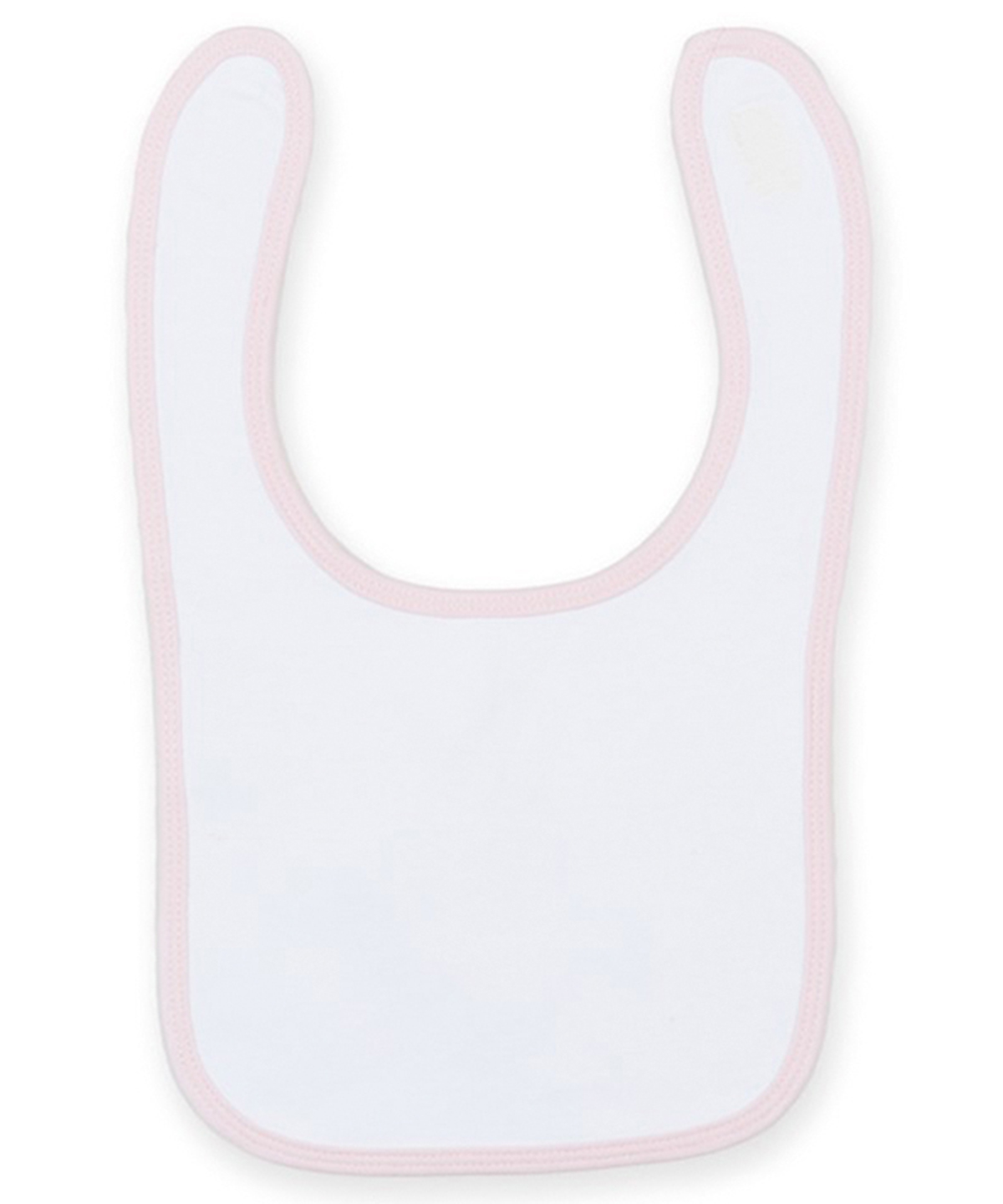 Plain And Contrast Bib White/Pale Pink Size One Size