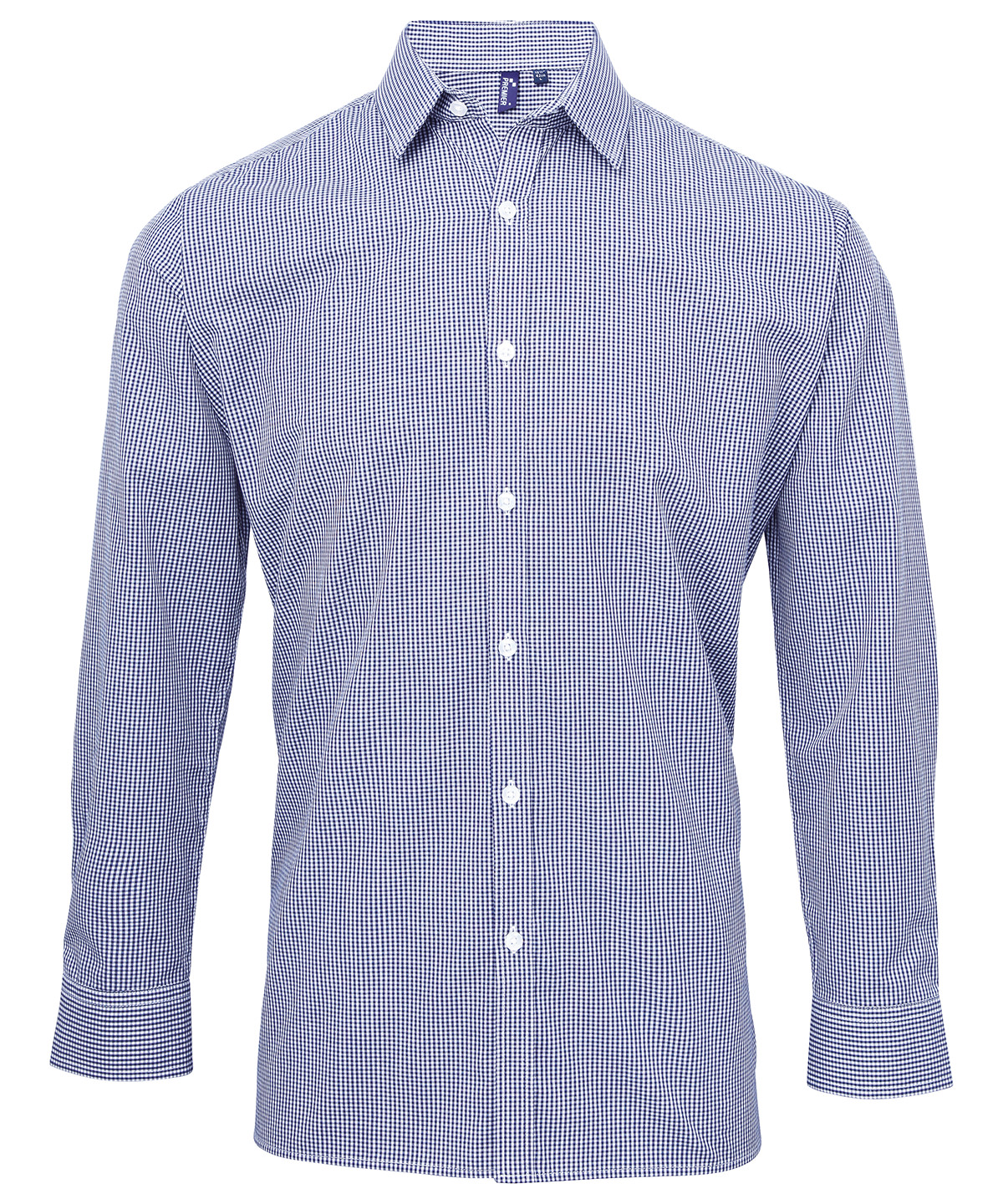 Microcheck (Gingham) long sleeve cotton shirt image 4