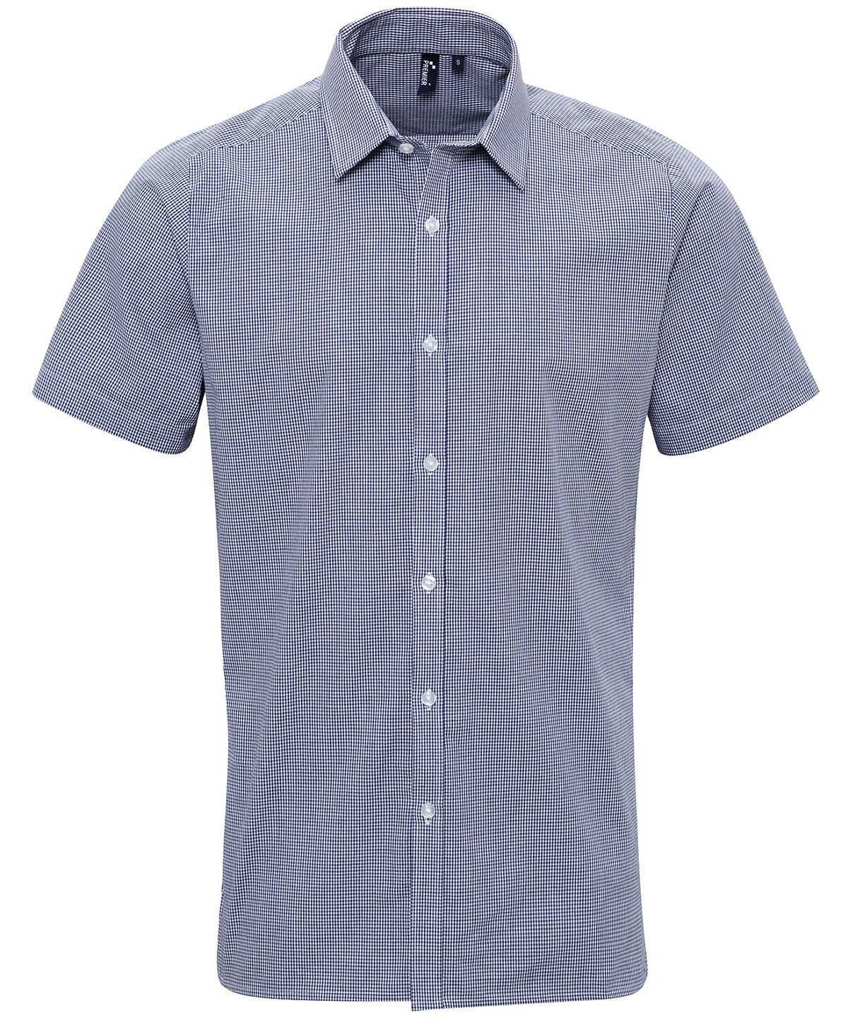 Microcheck (Gingham) short sleeve cotton shirt image 4