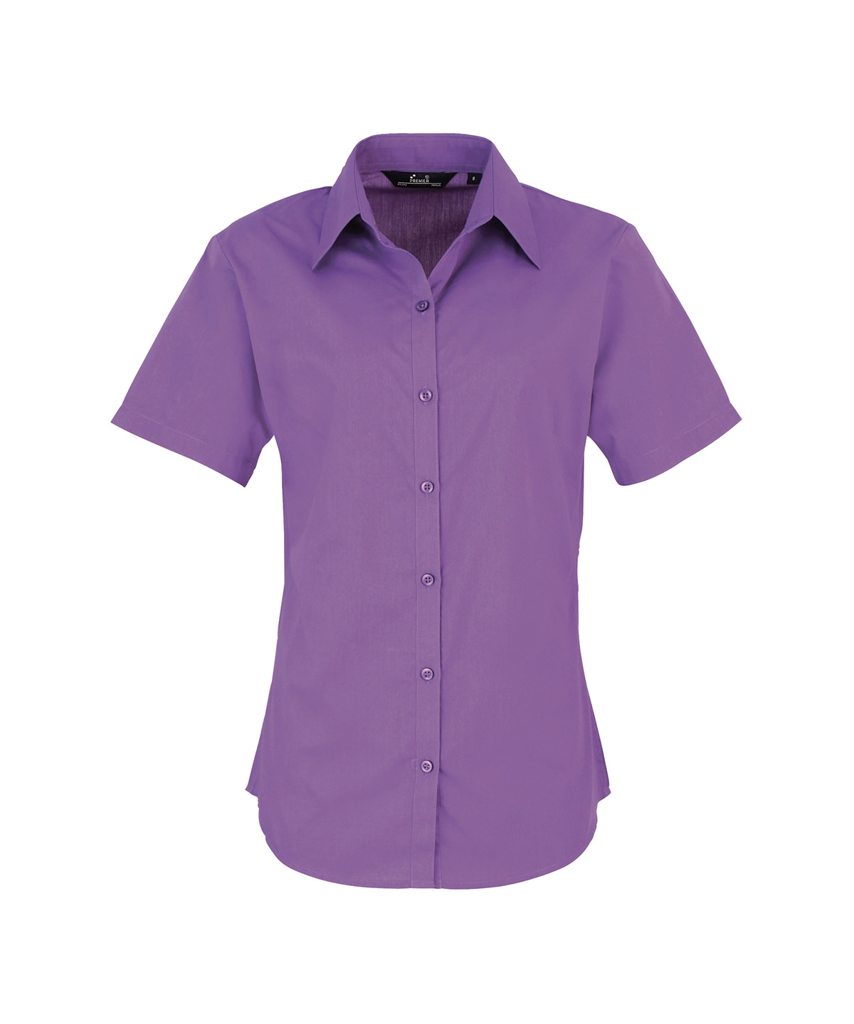 Womens Short Sleeve Poplin Blouse Rich Violet Size 26