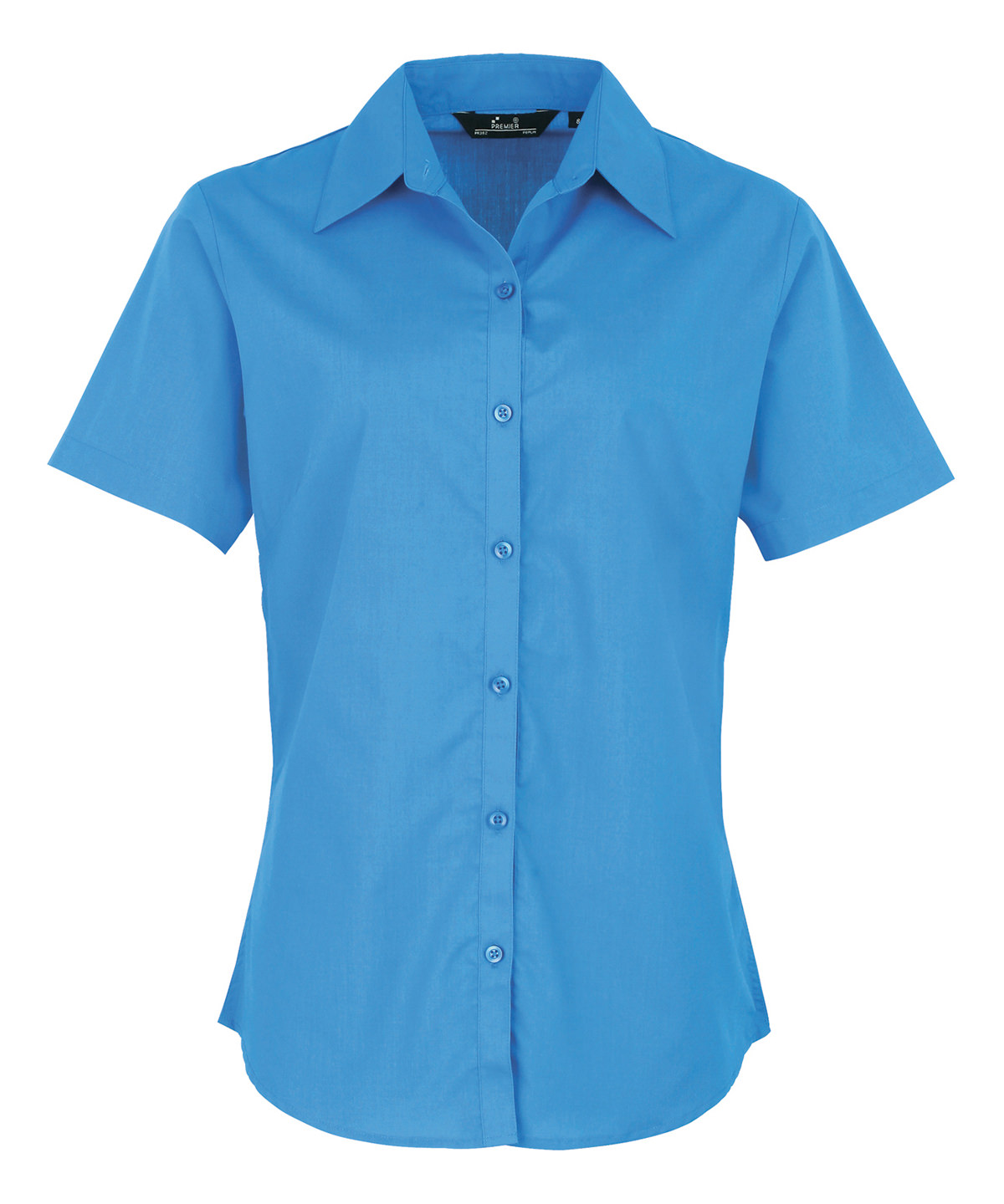 Womens Short Sleeve Poplin Blouse Sapphire Size 26