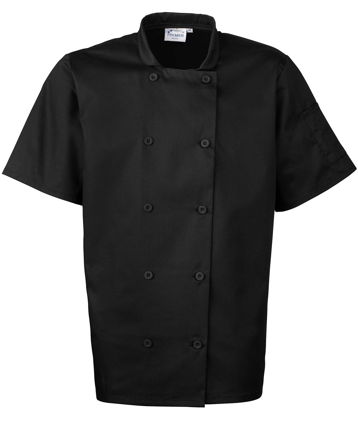 Short Sleeve Chef’S Jacket Black Size 2XLarge