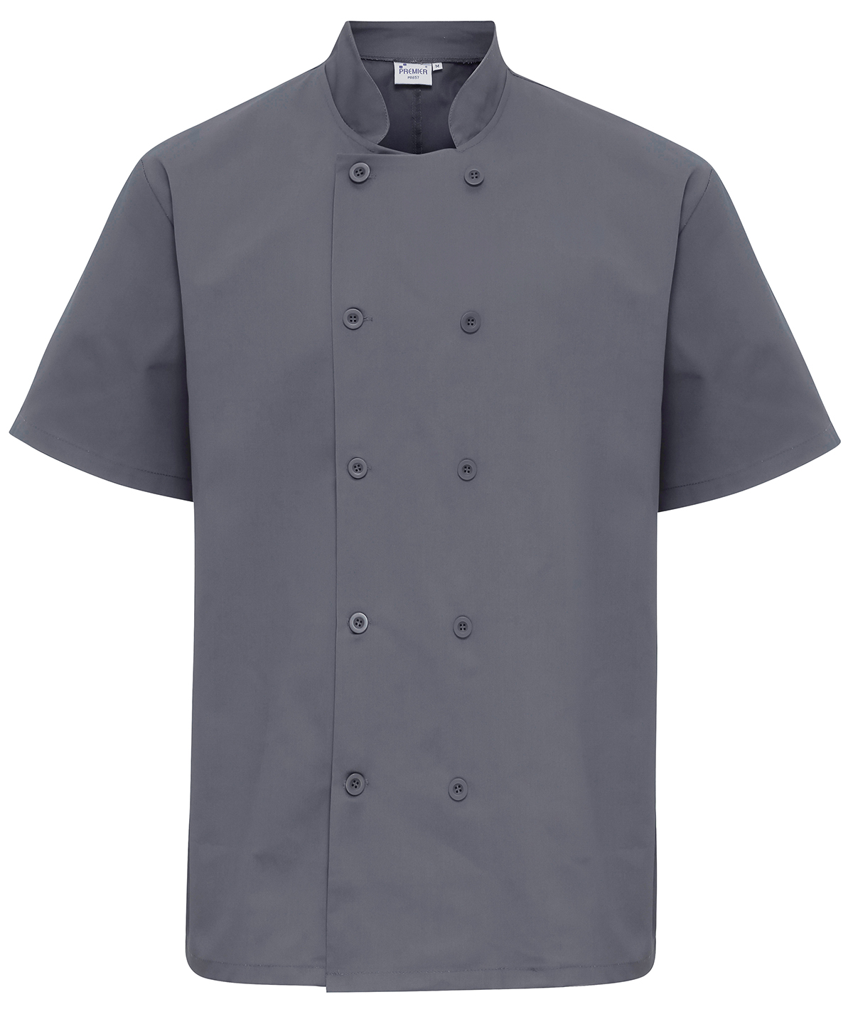 Short Sleeve Chef’S Jacket Steel Size 2XLarge