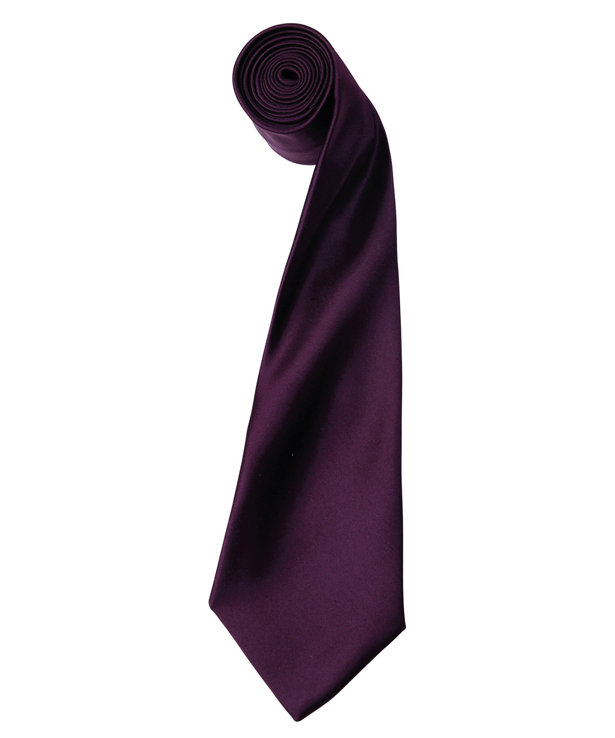 Colours' Satin Tie Aubergine Size One Size