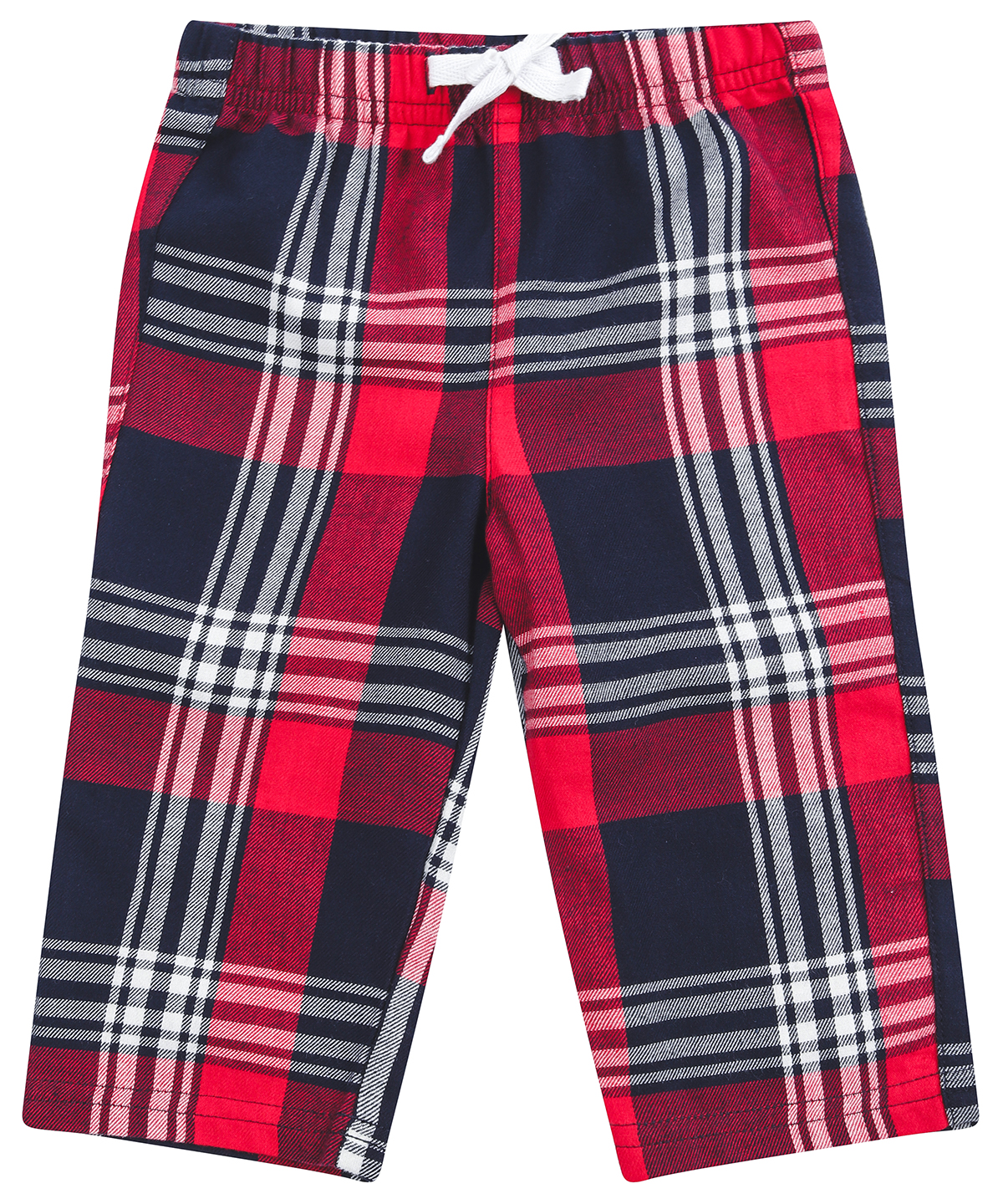 Tartan Lounge Trousers Red/Navy Check Size 6