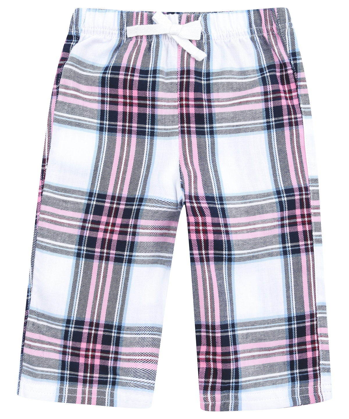 Tartan Lounge Trousers White/Pink Check Size 6