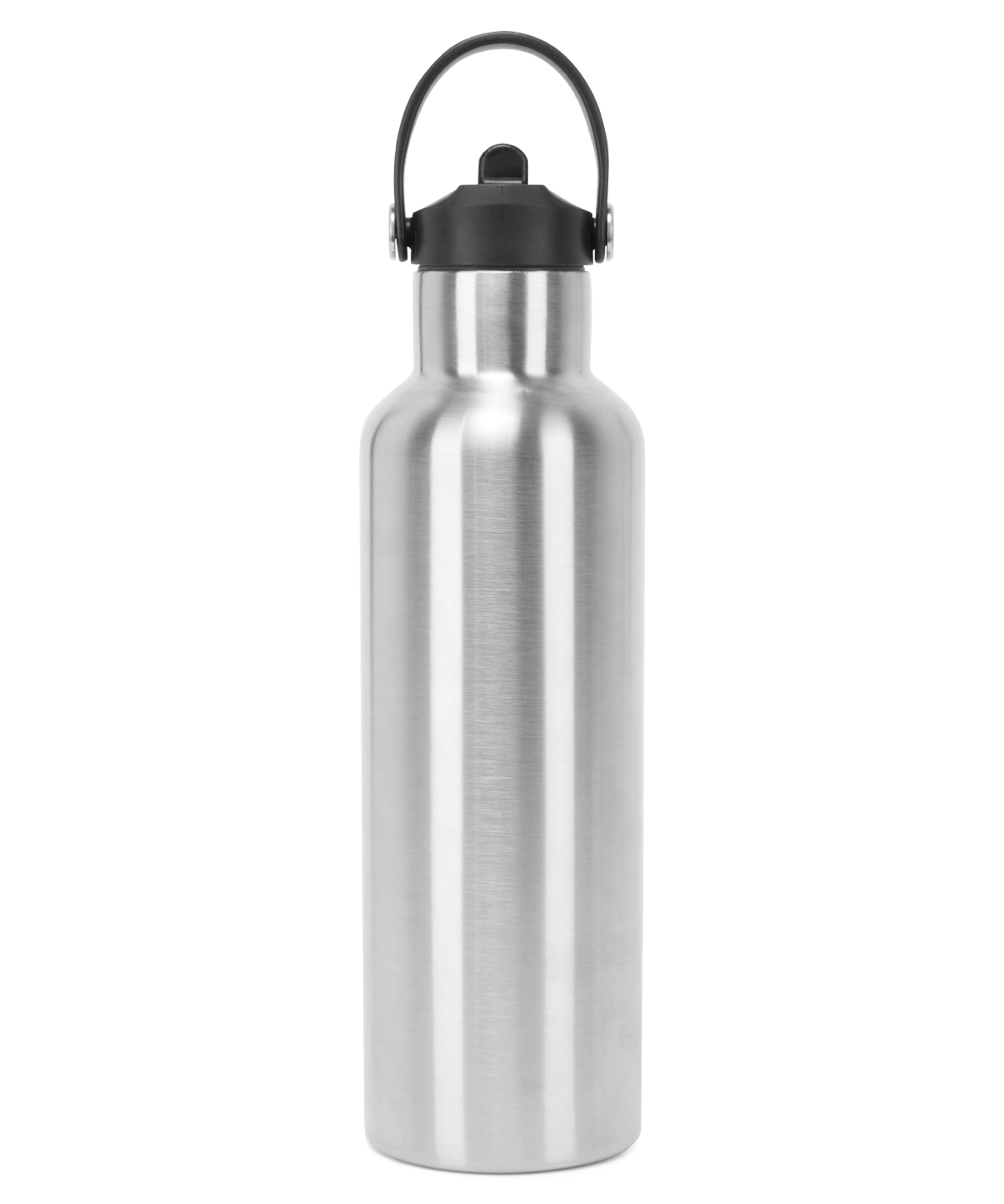 Tridri® vacuum sports water bottle with flip up straw, front