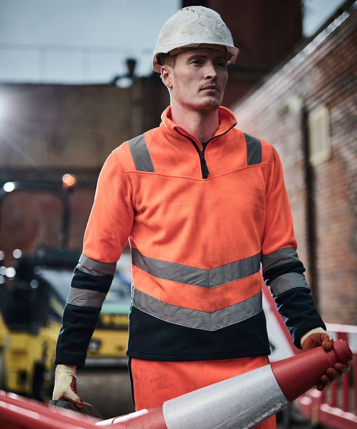 Picture of Pro hi-vis half zip fleece top