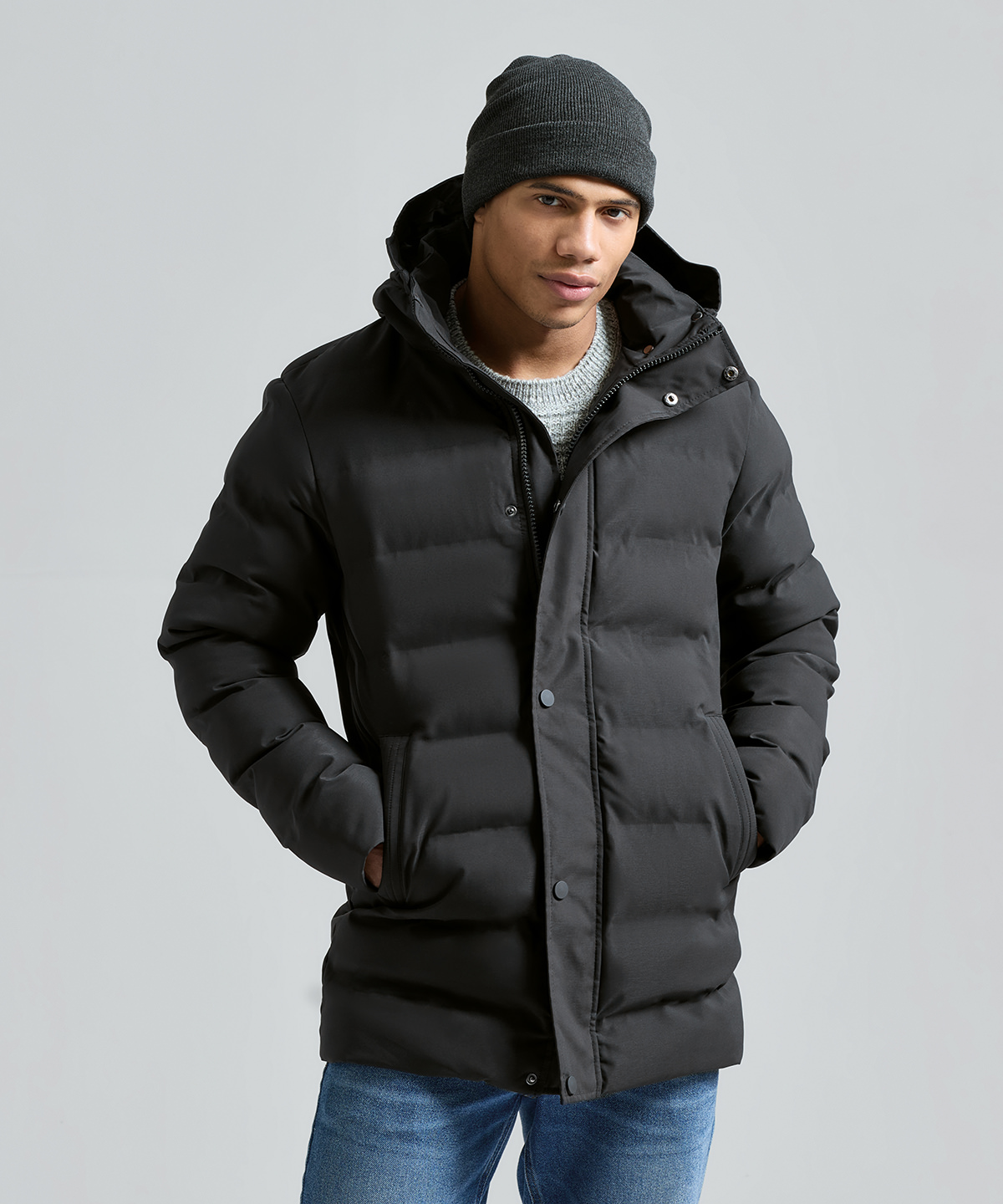 Recycled bonded longline padded jacket Recycled bonded longline padded jacket