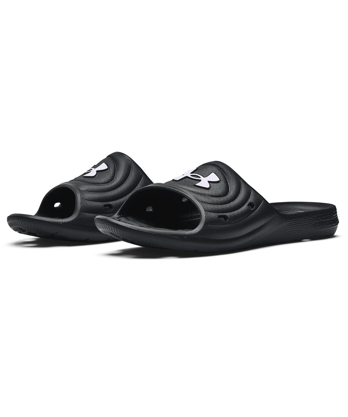 UA Locker IV slides worn