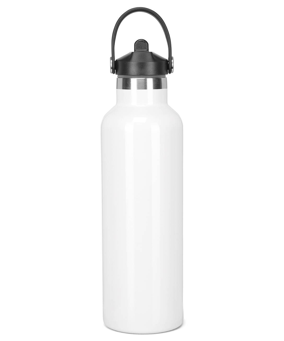 Tridri® vacuum sports water bottle with flip up straw, front