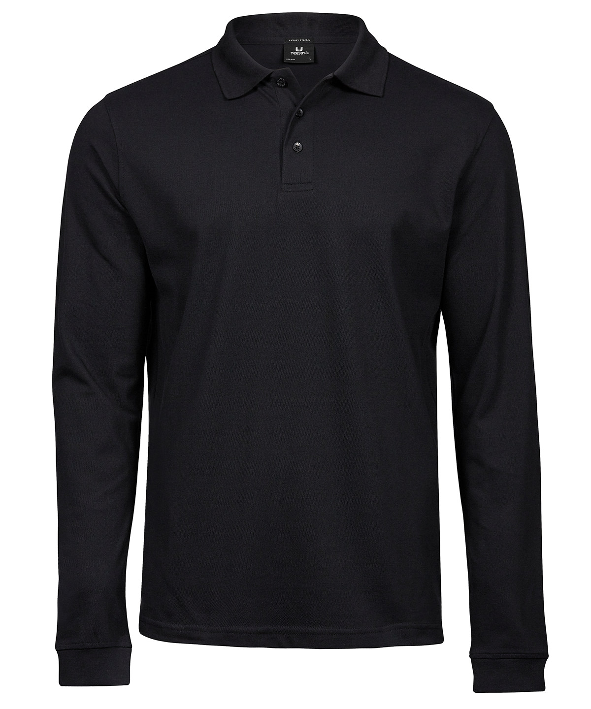 Luxury stretch long sleeve polo (1406) image 2