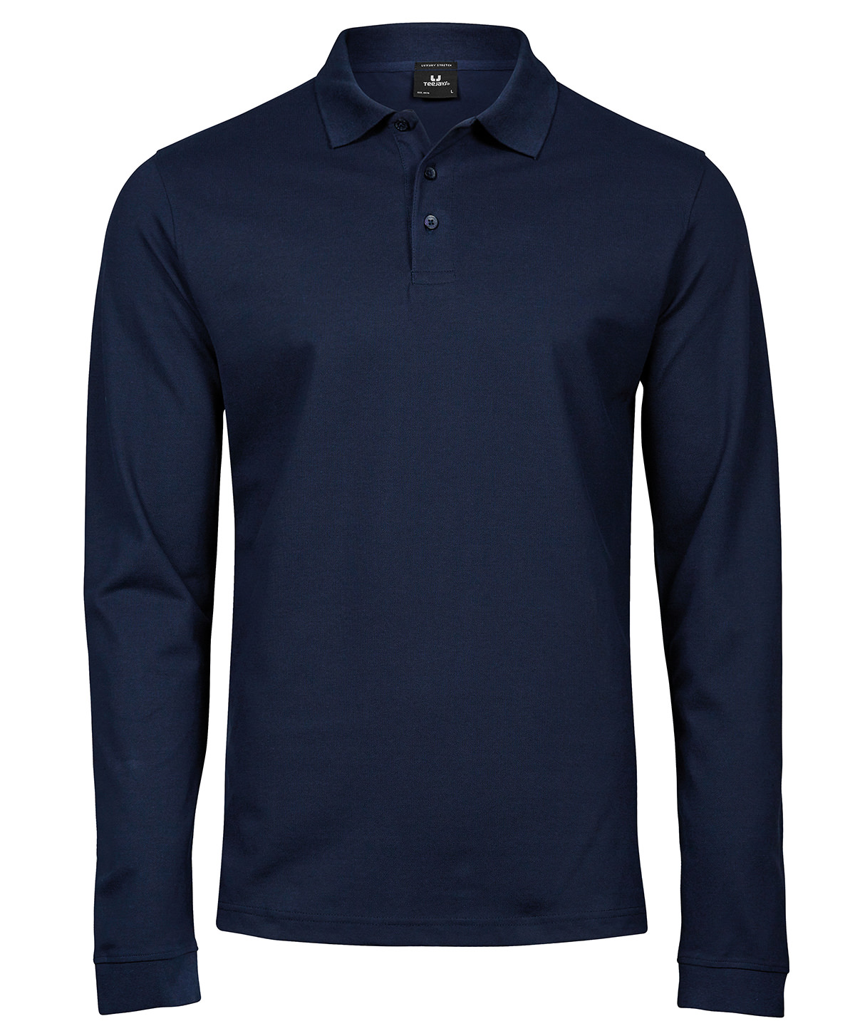 Luxury stretch long sleeve polo (1406) image 3