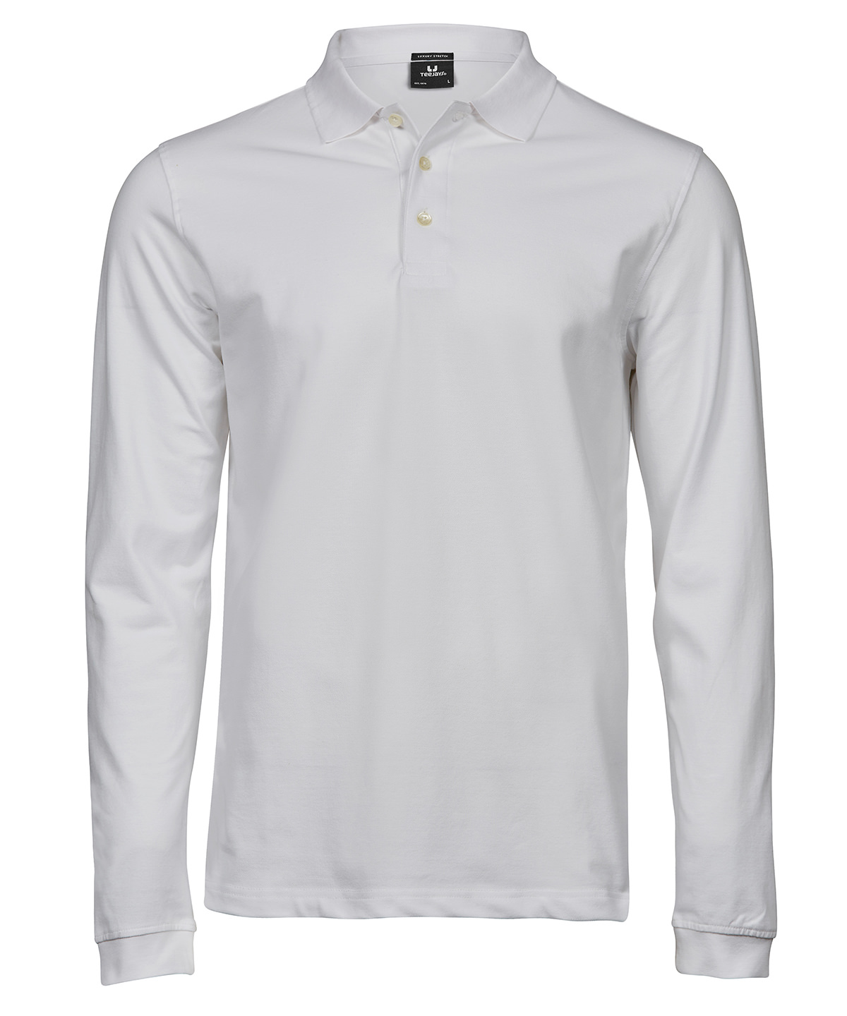 Luxury stretch long sleeve polo (1406) image 4