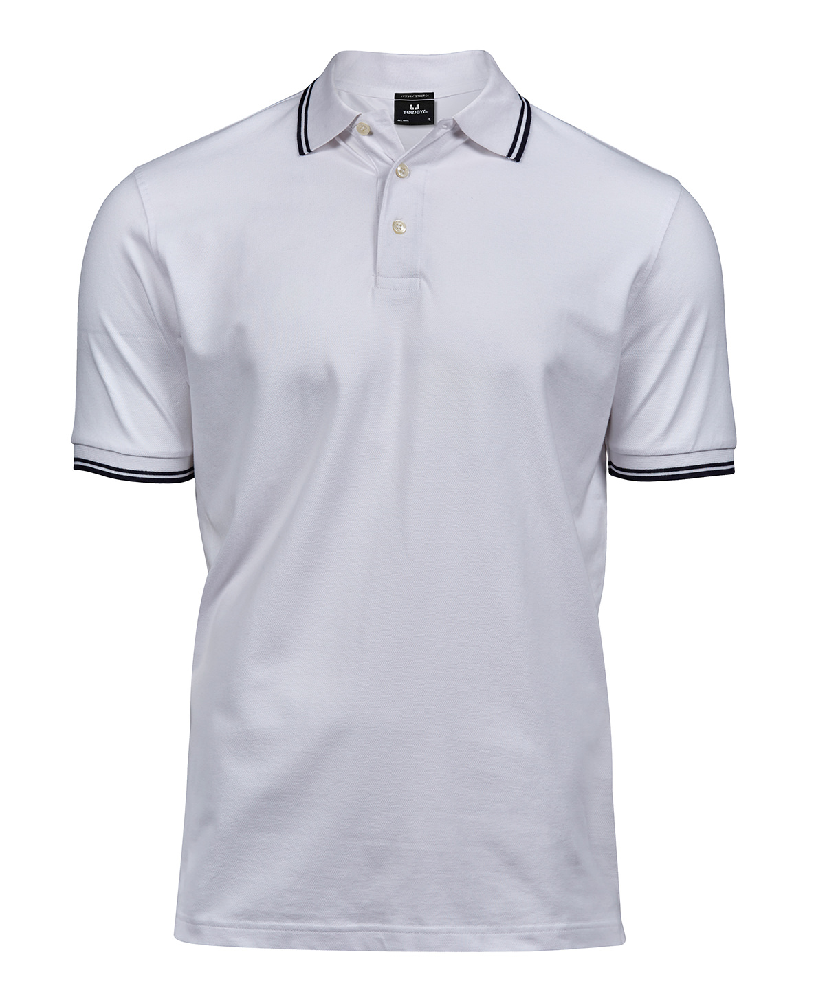 Luxury stripe stretch polo (1407) image 5