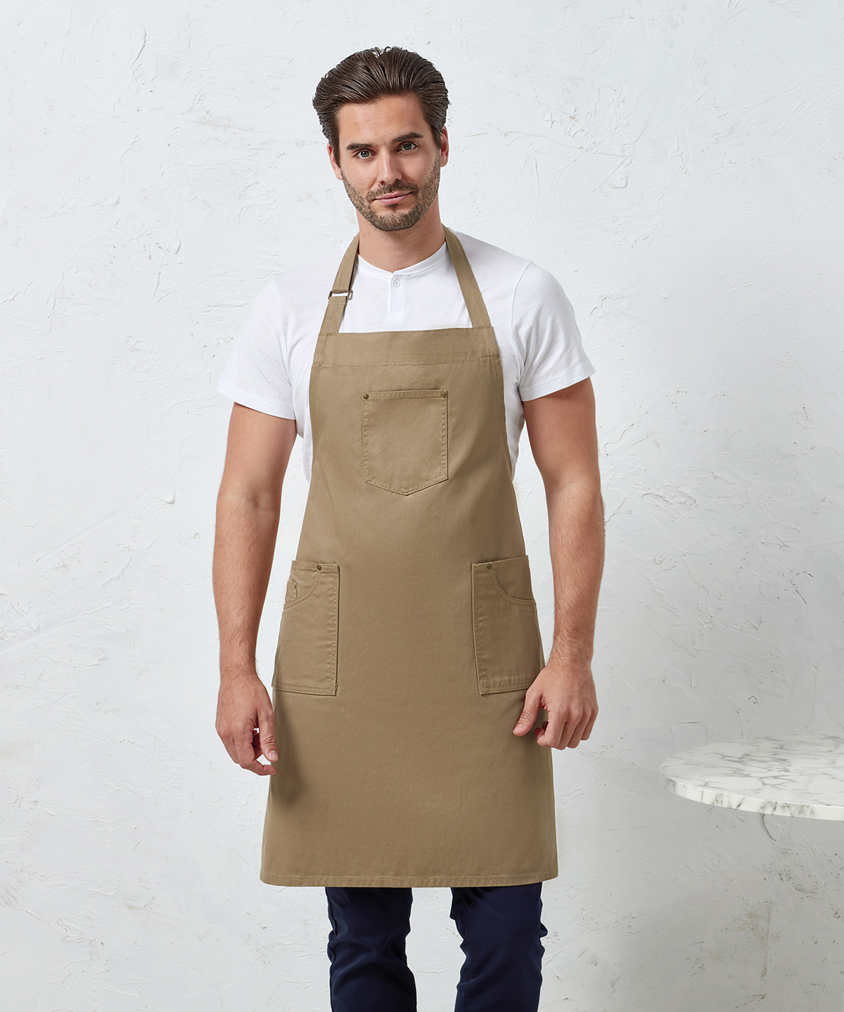 Picture of Chino cotton bib apron